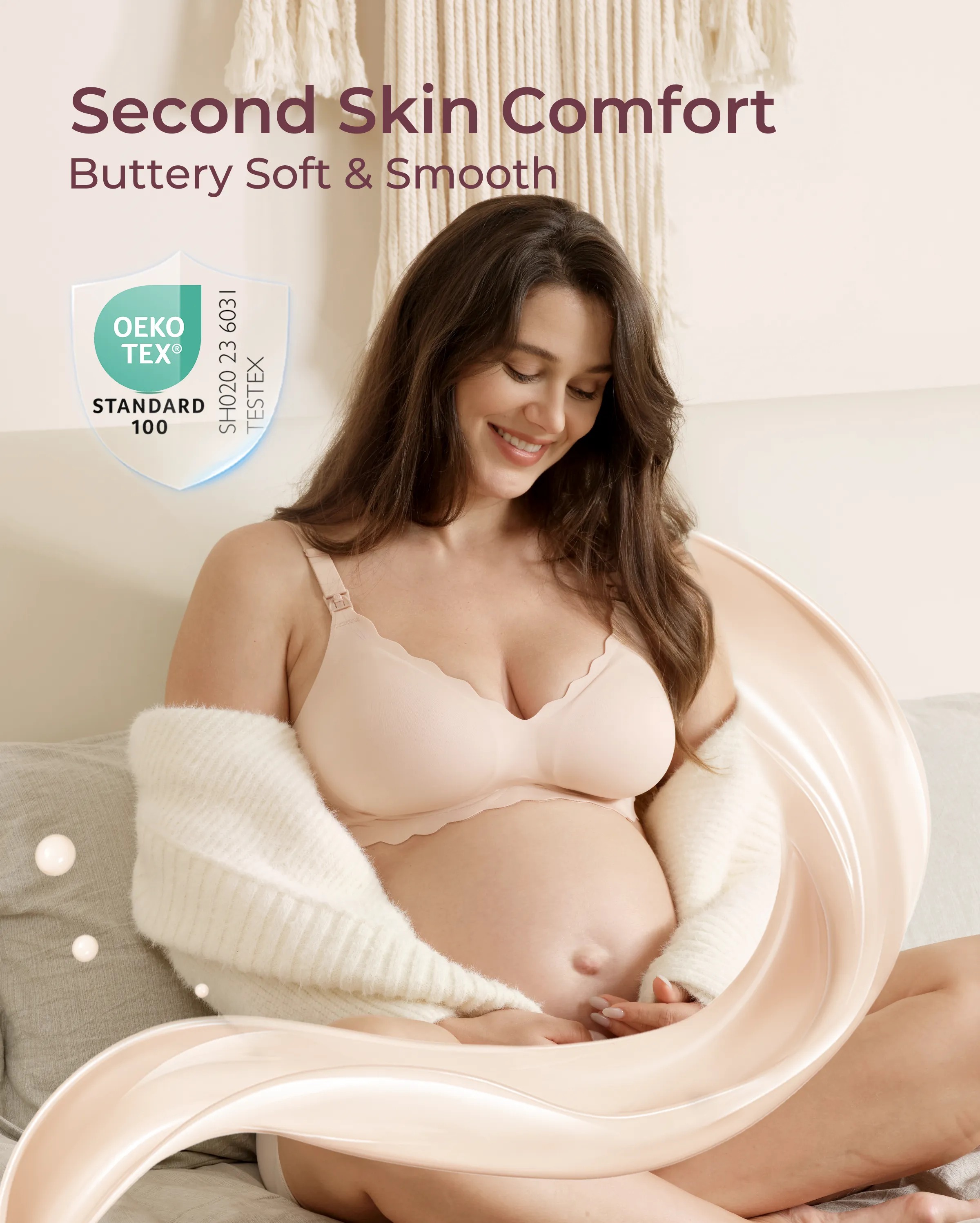 Jelly Strip Seamless Nursing Bra YN46 - Image 46