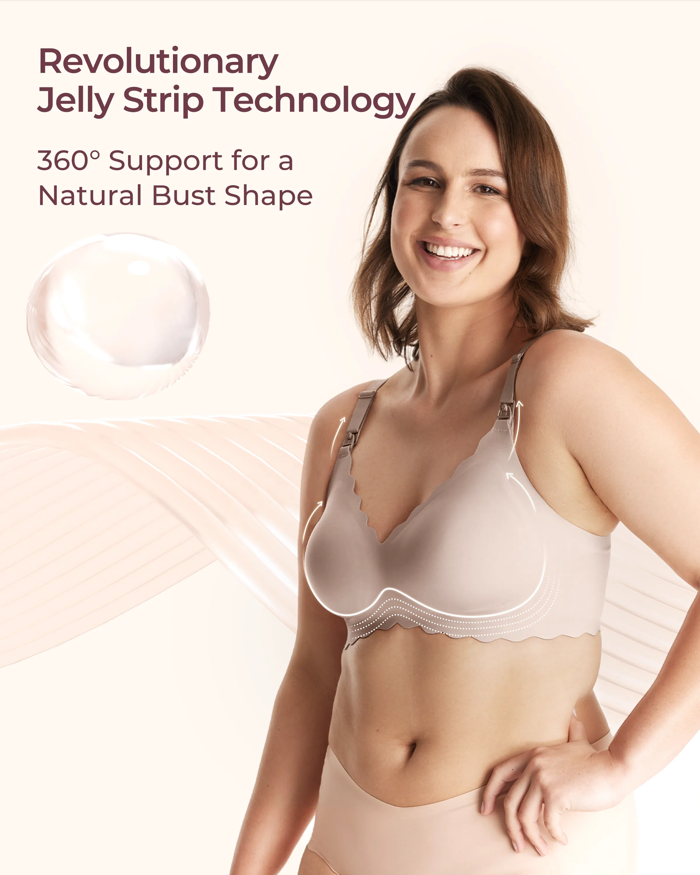 Jelly Strip Seamless Nursing Bra YN46 - Image 62