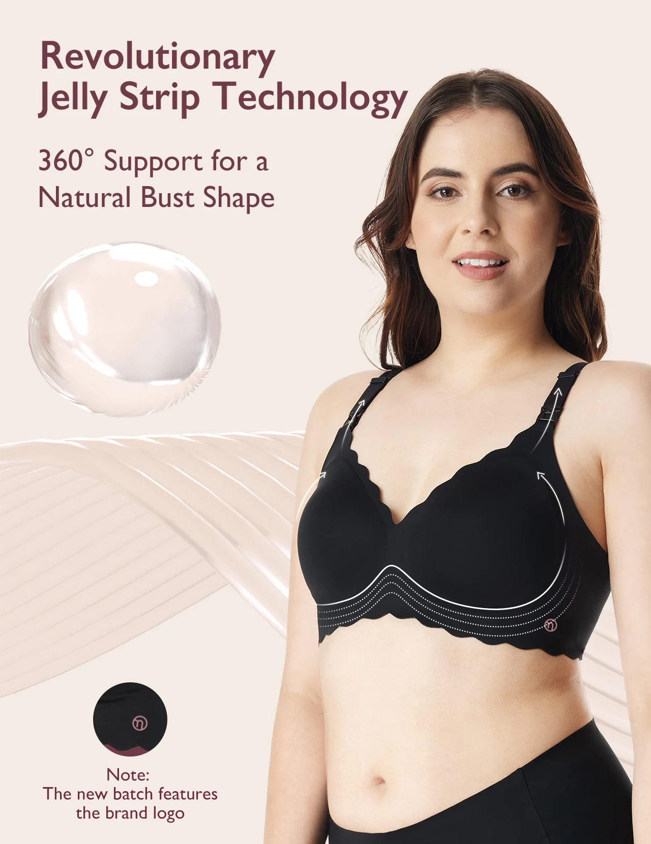 Jelly Strip Seamless Nursing Bra YN46 - Image 72