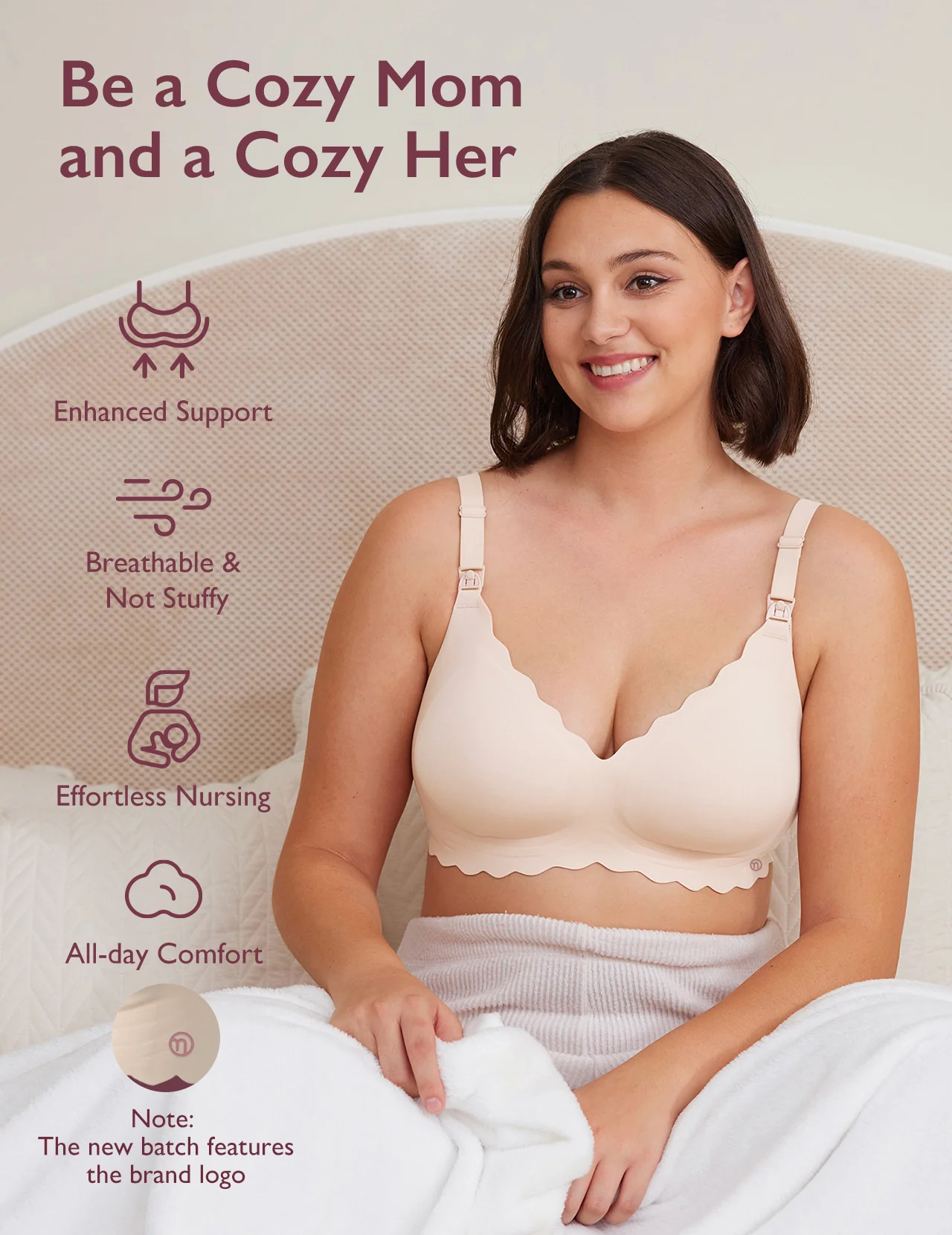 Jelly Strip Seamless Nursing Bra YN46 - Image 73