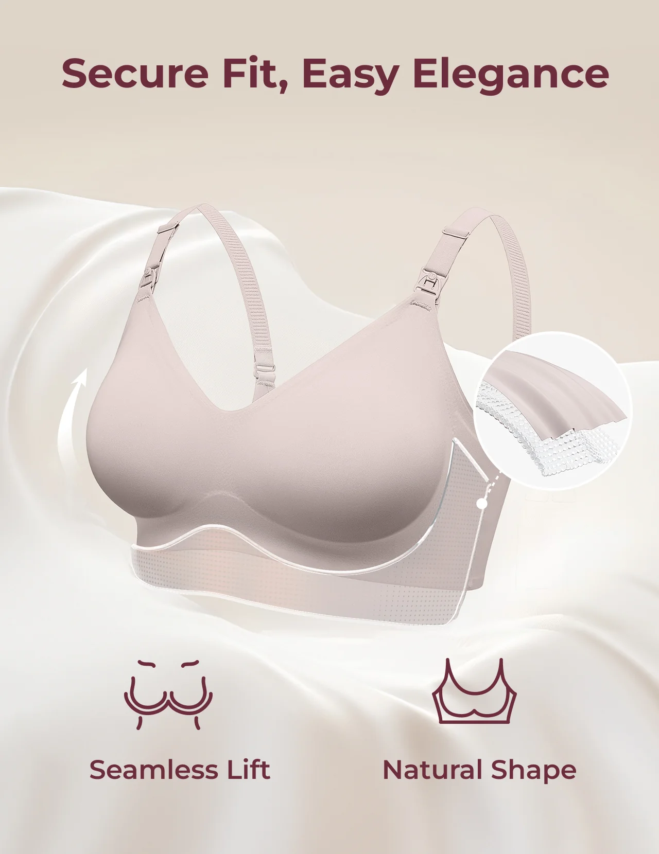 Ultra Soft Seamless Nursing Bra YN21 - Image 3