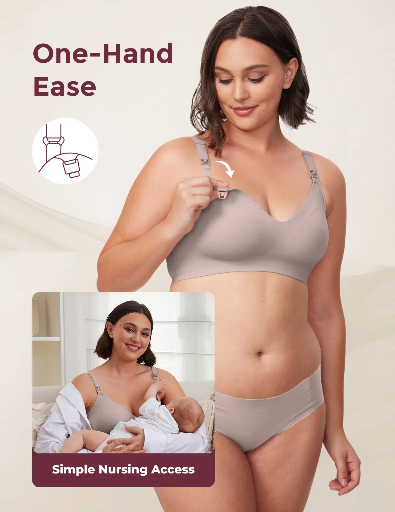 Ultra Soft Seamless Nursing Bra YN21 - Image 6