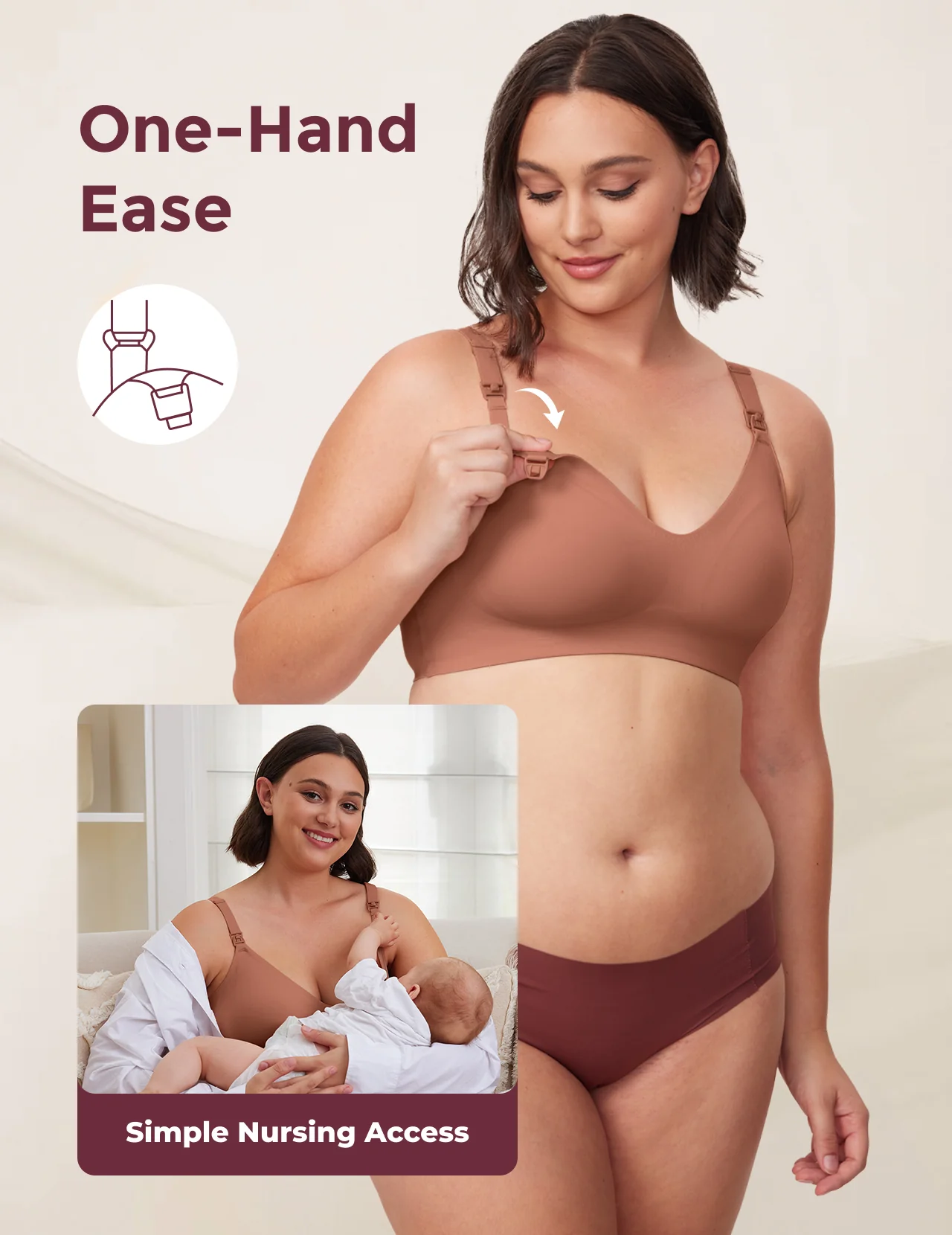 Ultra Soft Seamless Nursing Bra YN21 - Image 60