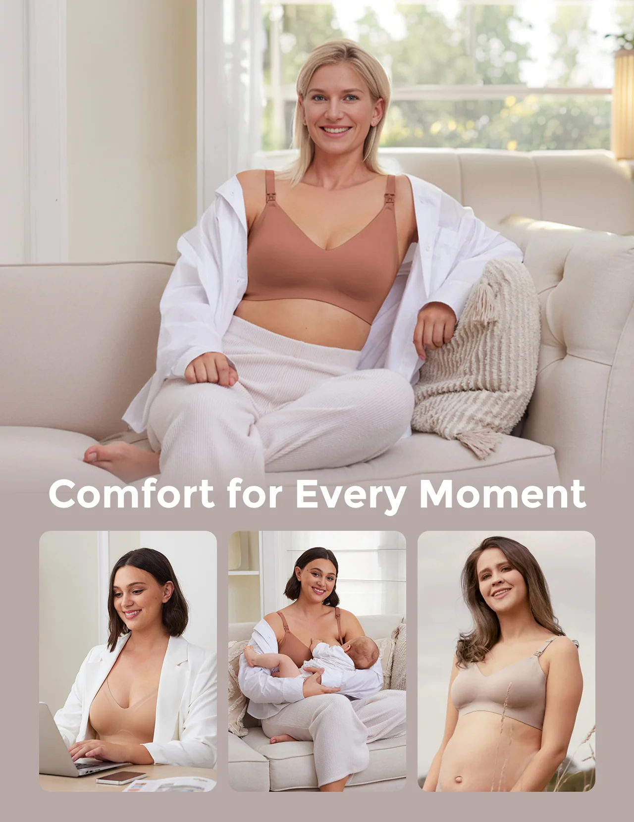 Ultra Soft Seamless Nursing Bra YN21 - Image 61