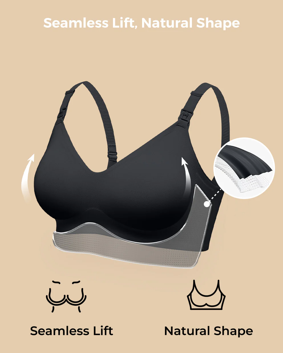 SMOOTH - Ultra Soft & Omni Maternity Nursing Bra (2 Pack) - Image 15