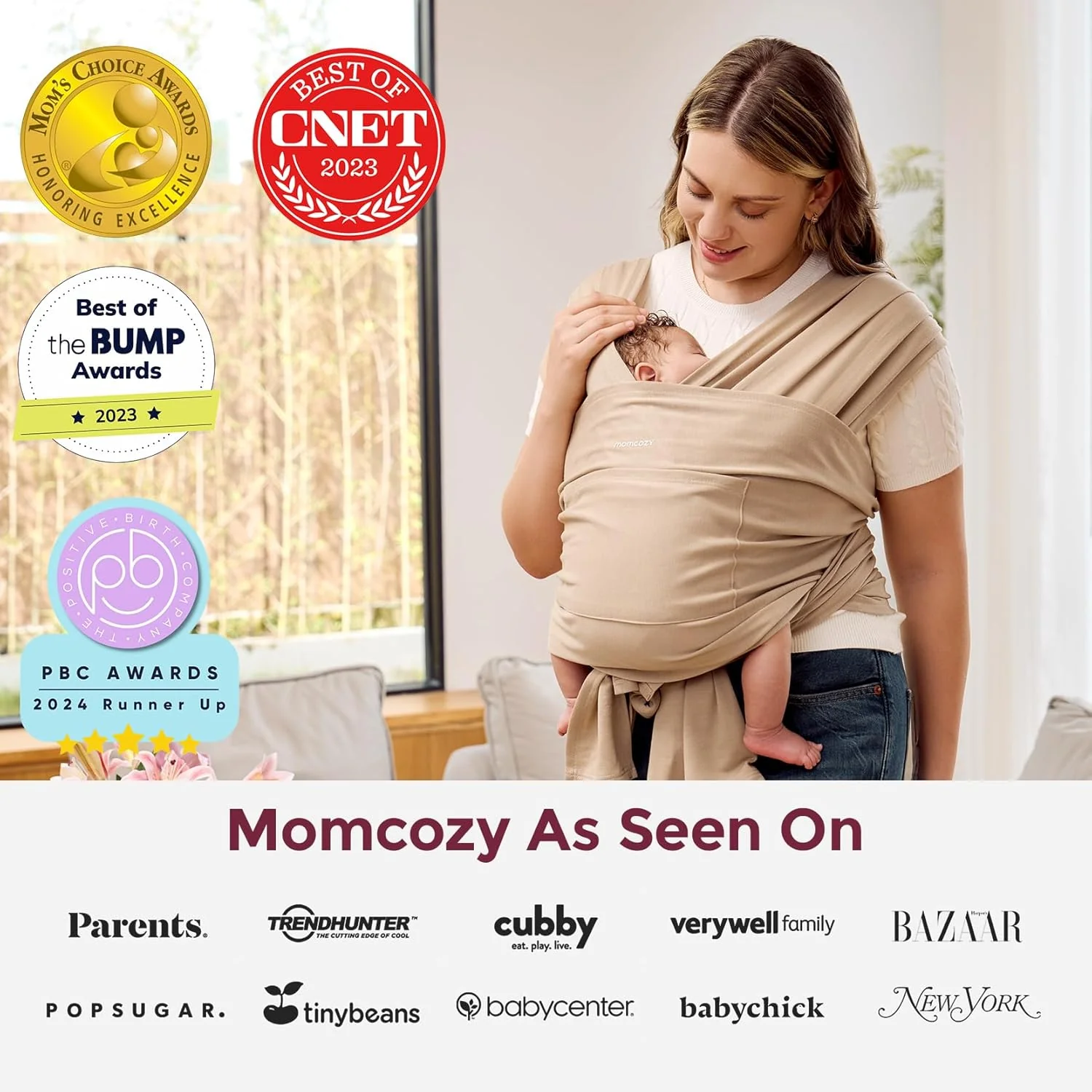 Easy to Wear Hands Free - Baby Wrap Carrier - Image 12