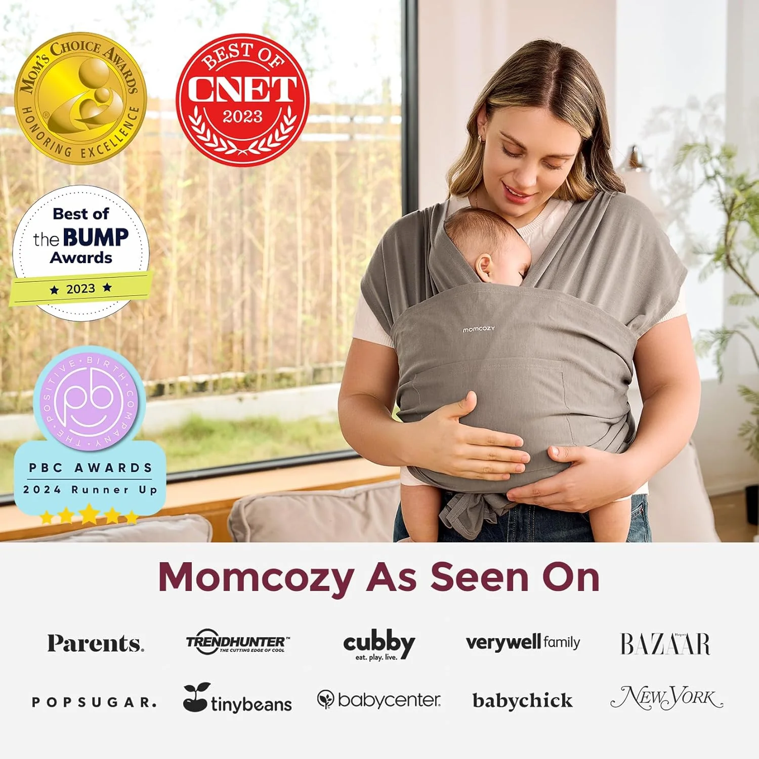 Easy to Wear Hands Free - Baby Wrap Carrier - Image 20