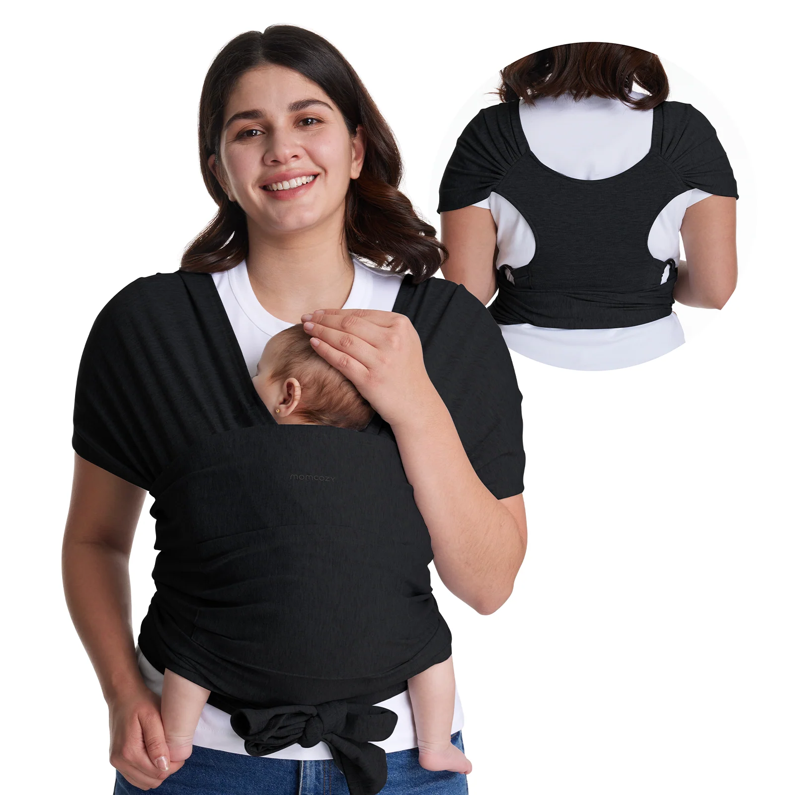 Easy to Wear Hands Free - Baby Wrap Carrier - Image 3