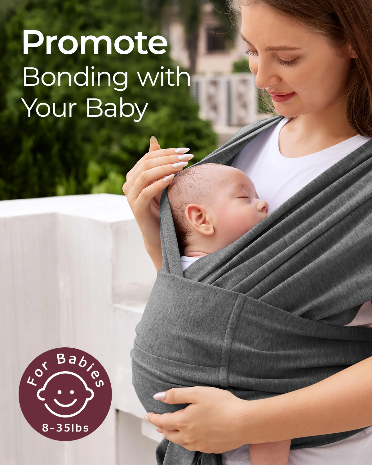 Easy to Wear Hands Free - Baby Wrap Carrier - Image 34