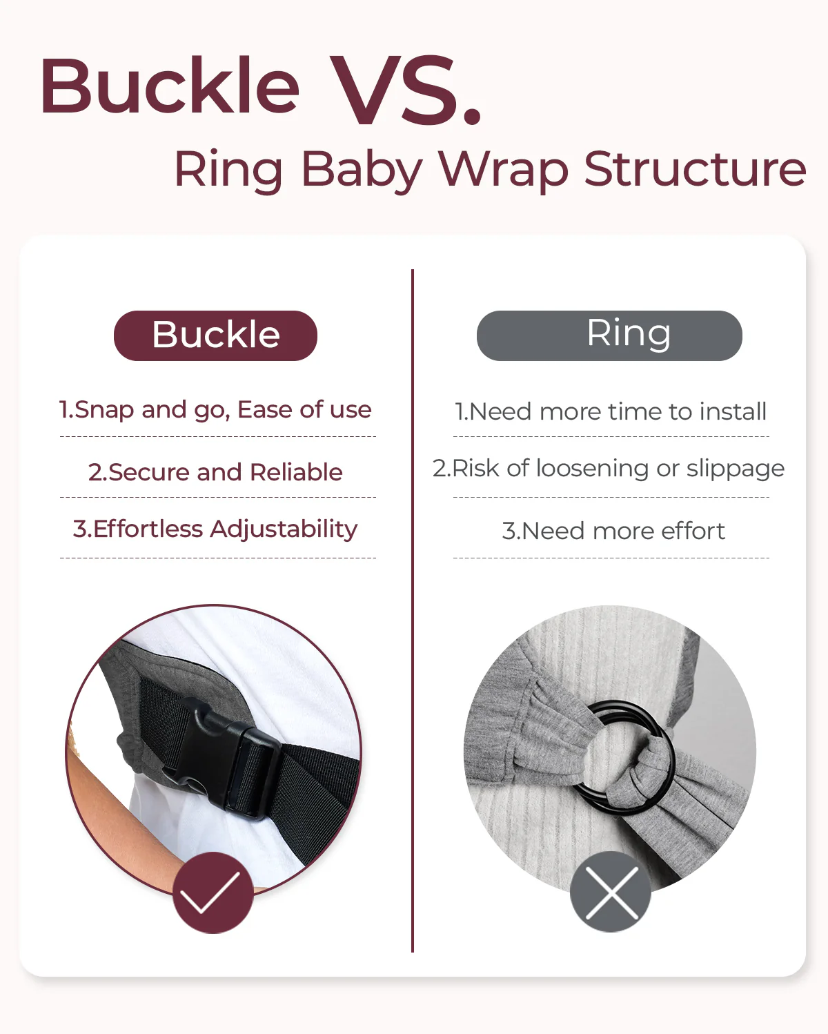 Easy to Wear Hands Free - Baby Wrap Carrier - Image 38