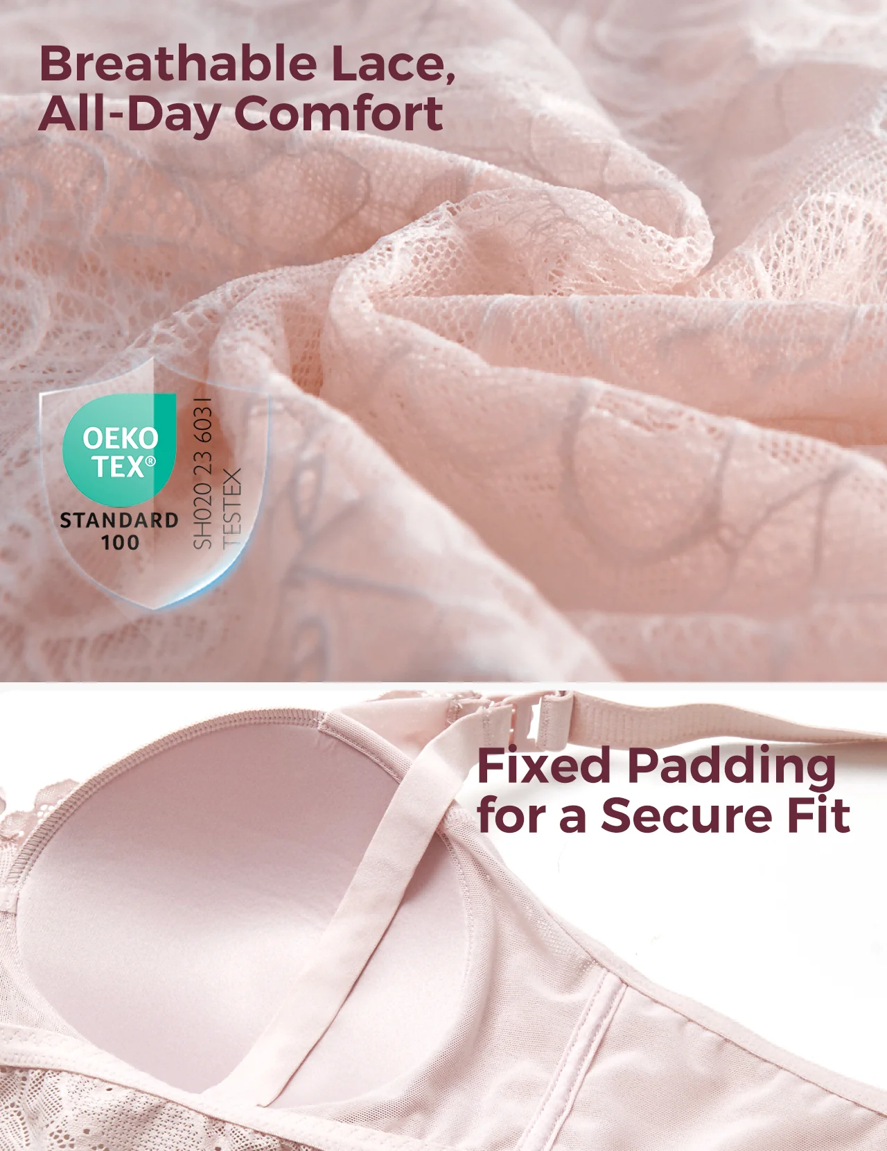 Soft Lace V Neck Nursing Bra - Image 10