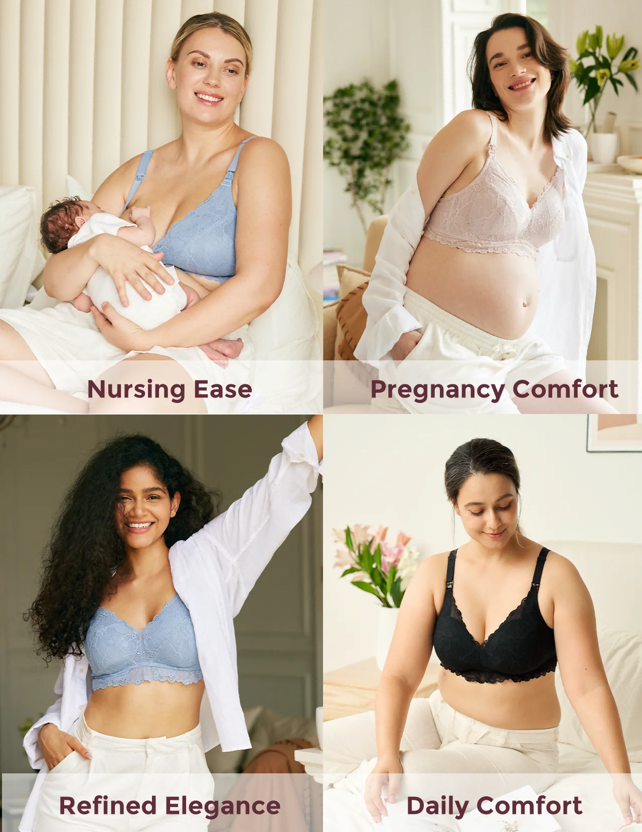 Soft Lace V Neck Nursing Bra - Image 19
