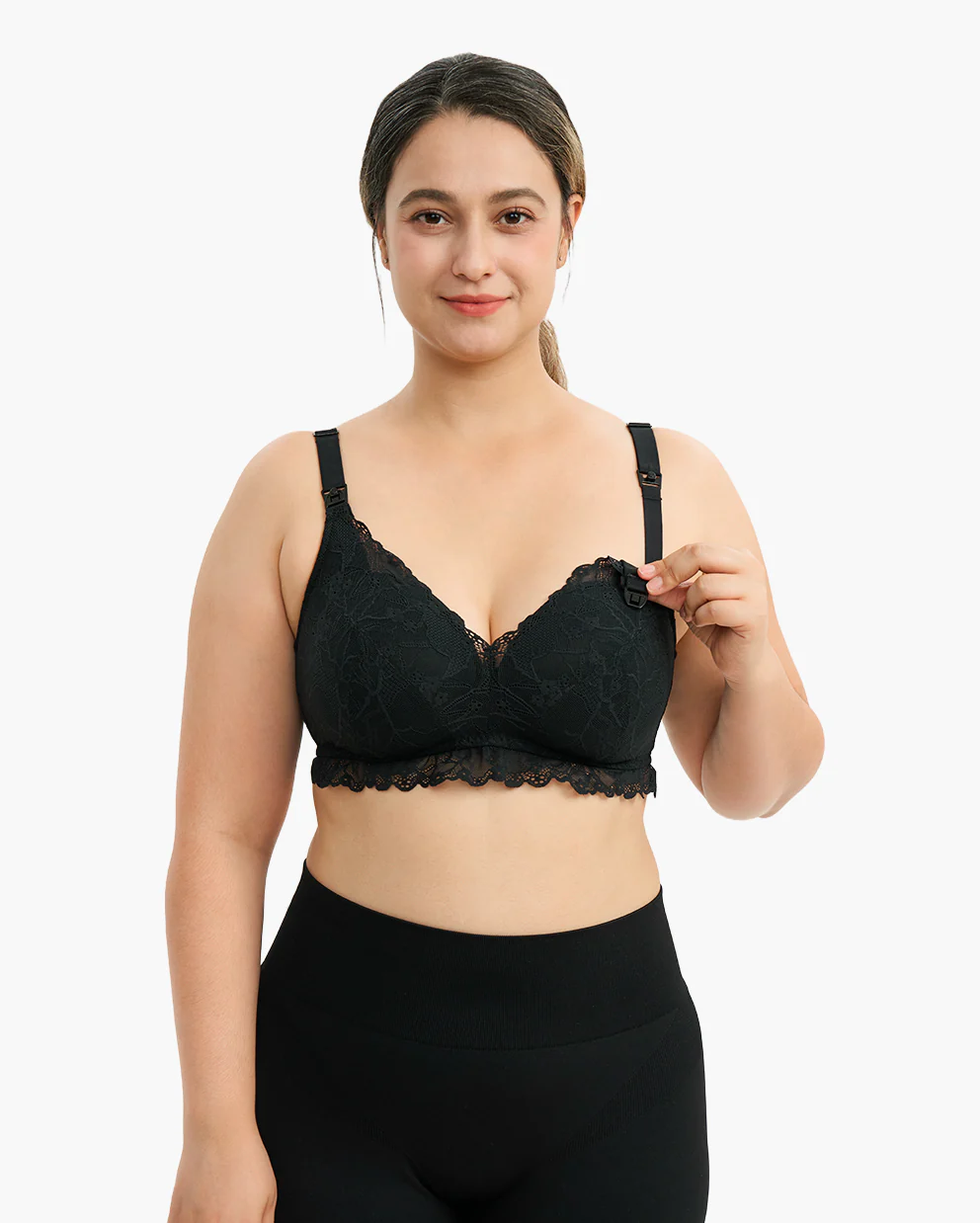 Soft Lace V Neck Nursing Bra - Image 2