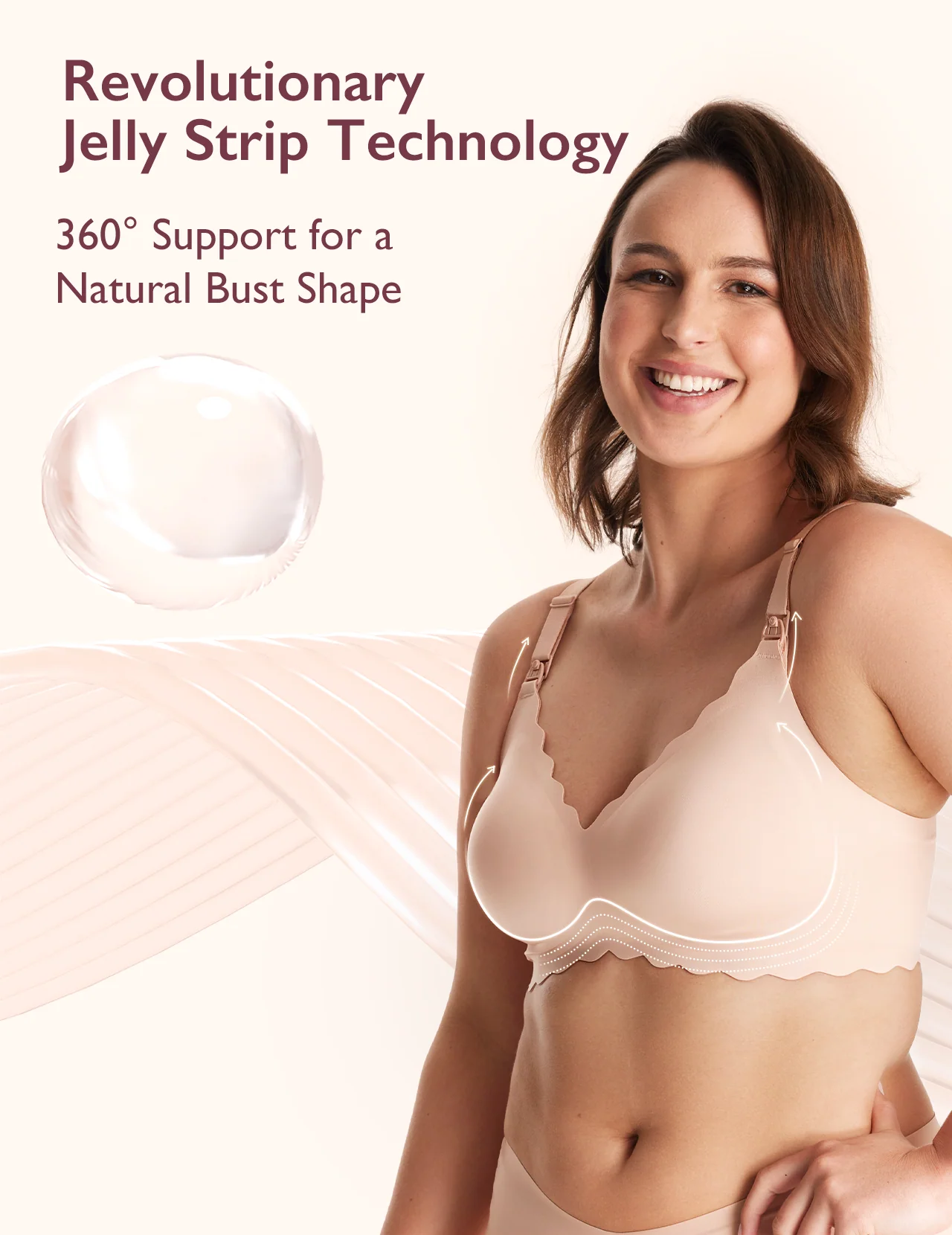 Jelly Strip Seamless Nursing Bra YN46 - Image 45