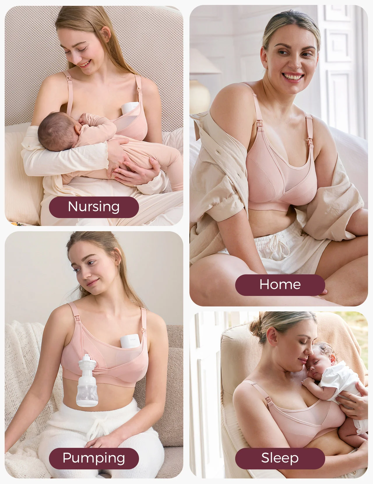 Bamboo - Ultra-Soft & Cool Breeze Pumping & Nursing Bra - HF018 - Image 16