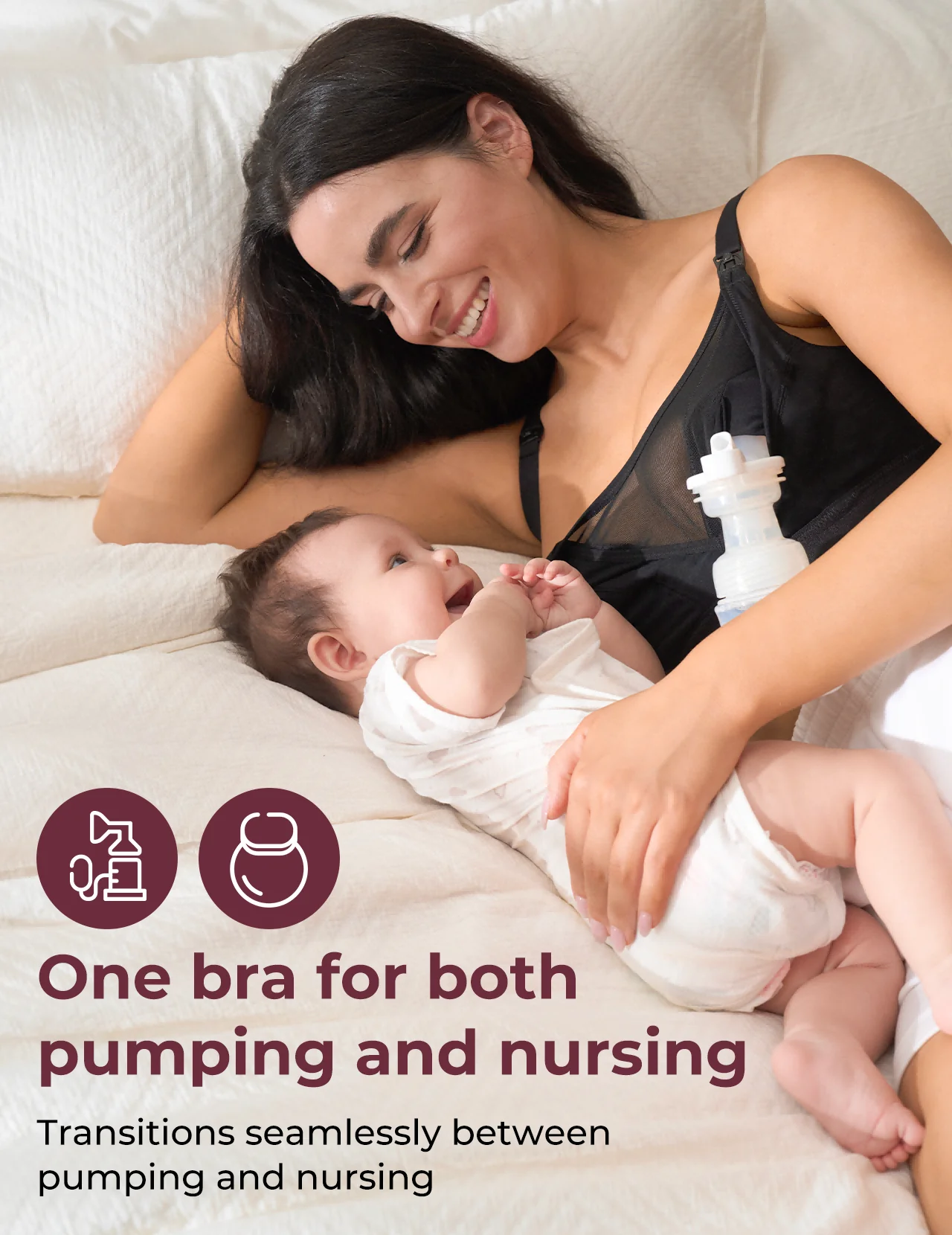 Bamboo - Ultra-Soft & Cool Breeze Pumping & Nursing Bra - HF018 - Image 4