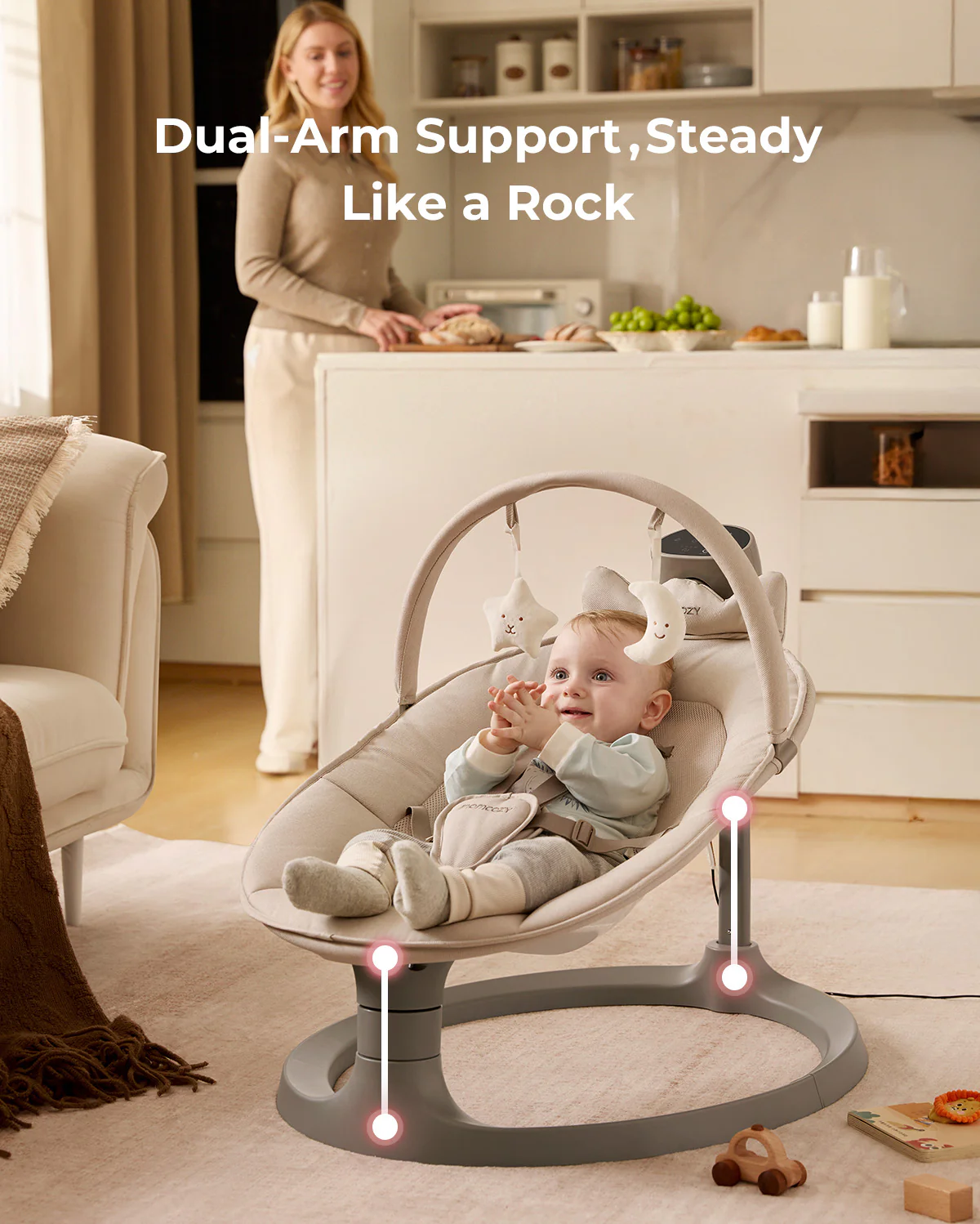 Momcozy 2-in-1 Electric Baby Swing - Image 4