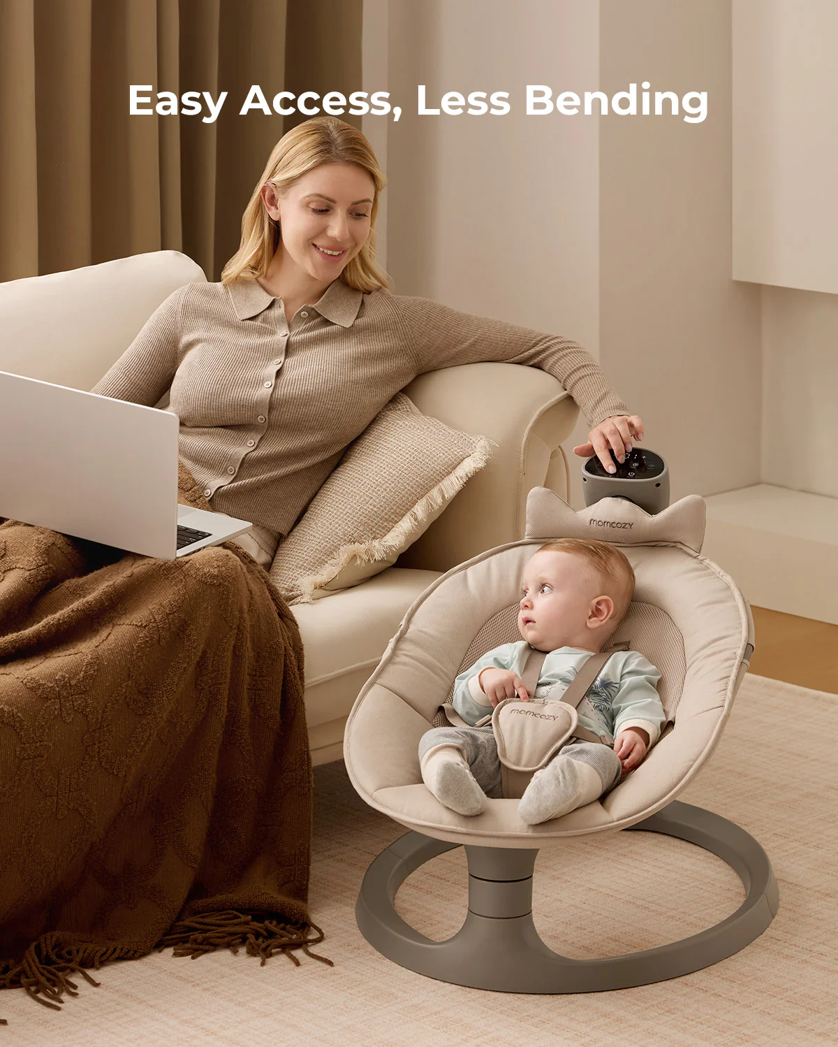 Momcozy 2-in-1 Electric Baby Swing - Image 5