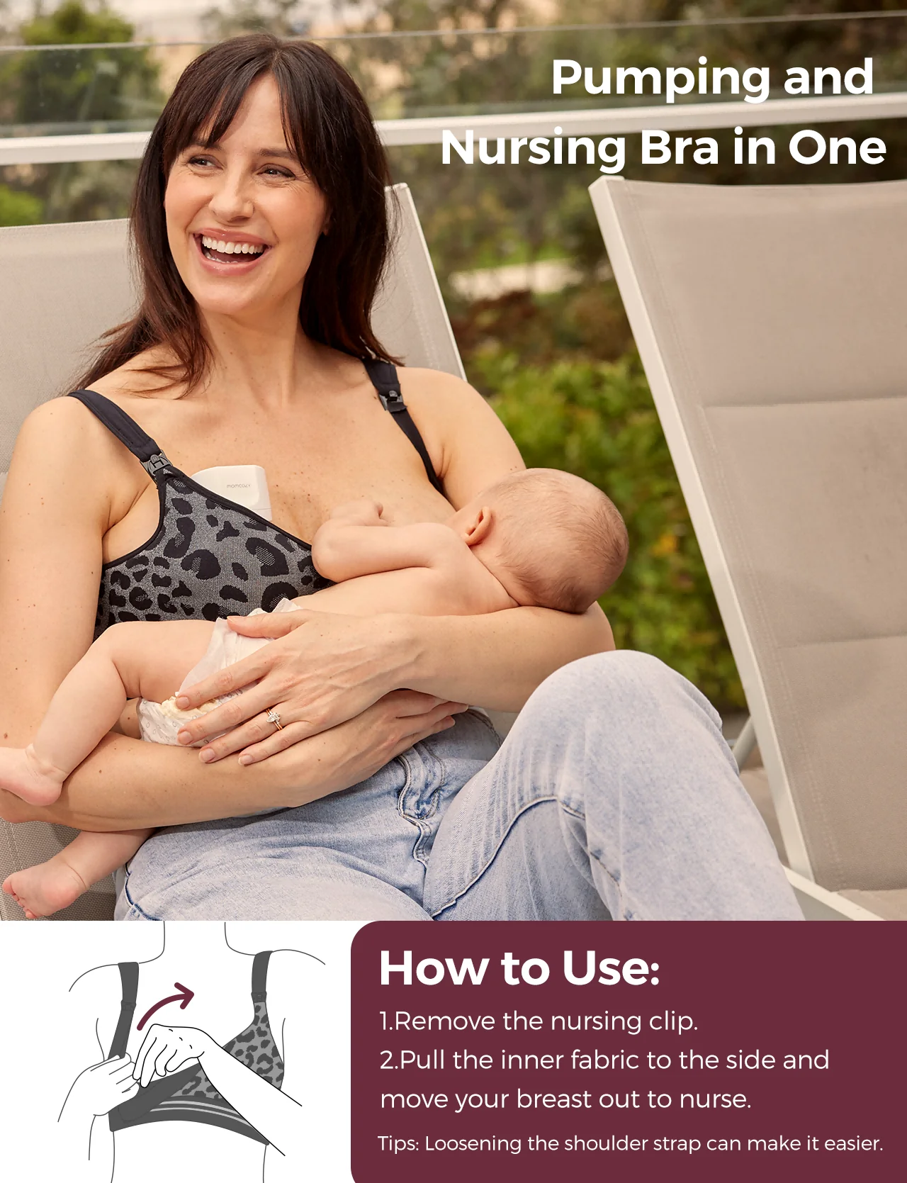 DEX - 4-in-1 Hands Free Seamless Stretch Fabric Pumping Bra - Image 5