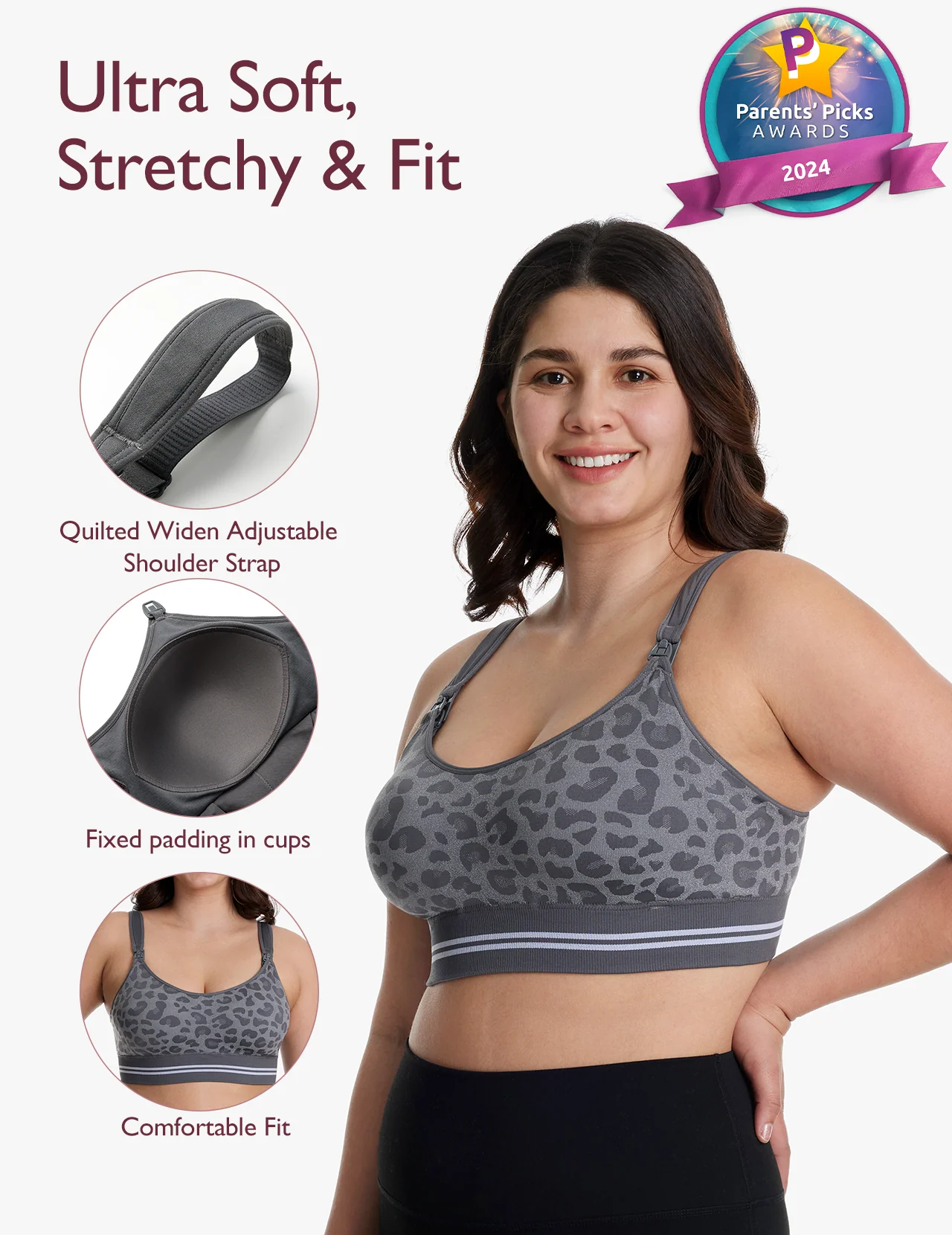 DEX - 4-in-1 Hands Free Seamless Stretch Fabric Pumping Bra - Image 9