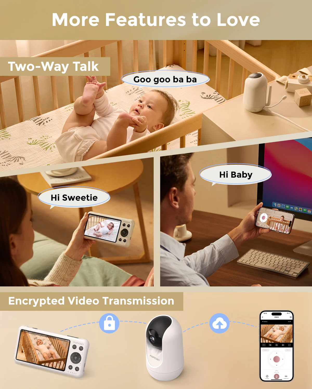Momcozy 5-Inch Dual-mode Smart Baby Monitor-BM04 (Member Exclusive)-Stock 2 - Image 10