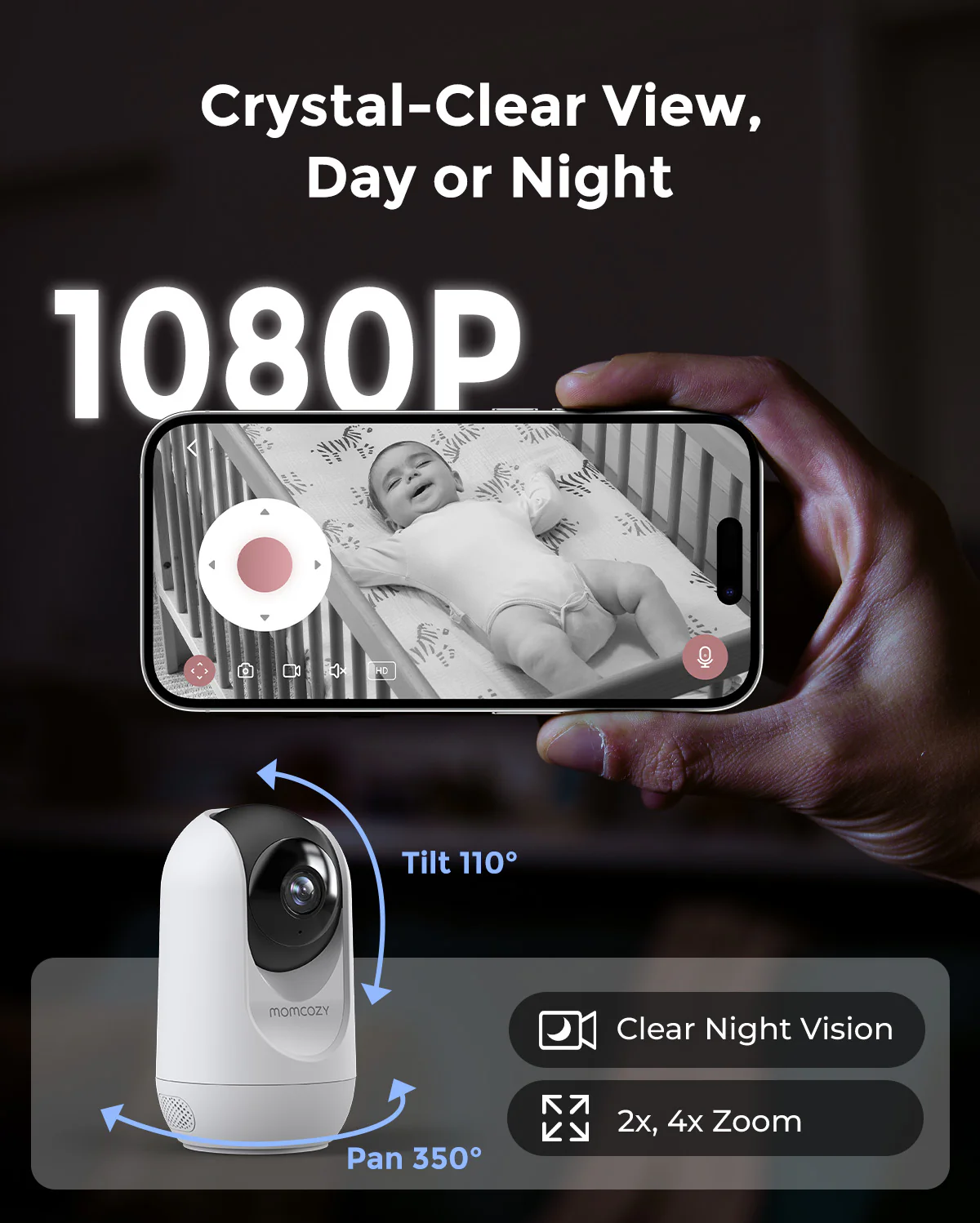 Momcozy 5-Inch Dual-mode Smart Baby Monitor-BM04 (Member Exclusive)-Stock 2 - Image 6