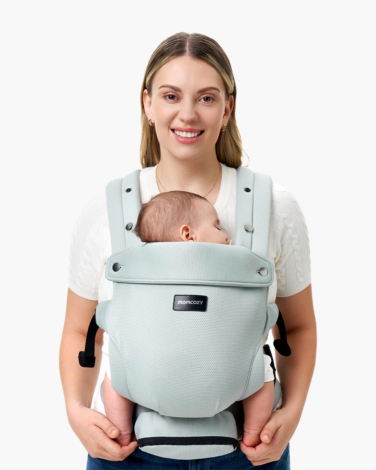 Momcozy Baby Carrier with Sunshield - Purplish Grey - Image 8