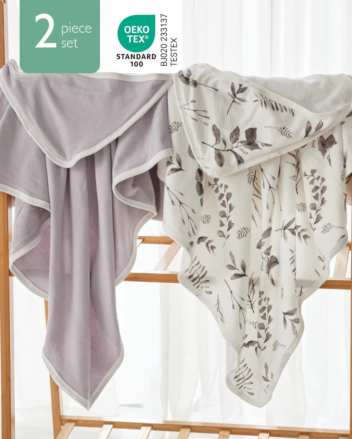 Baby Hooded Towel for Newborn Shower - 2-Pack - Image 14