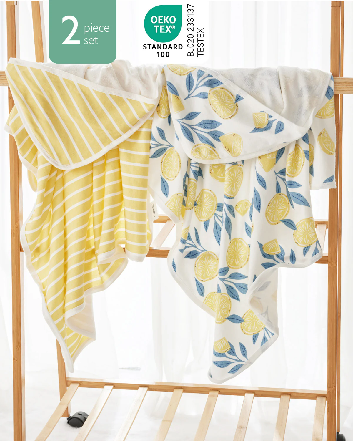 Baby Hooded Towel for Newborn Shower - 2-Pack - Image 9
