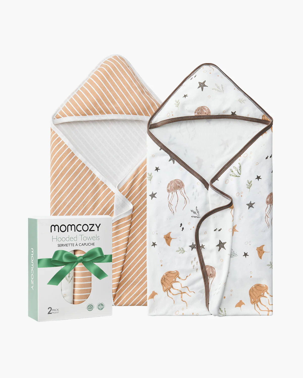 Baby Hooded Towel for Newborn Shower - 2-Pack - Image 4
