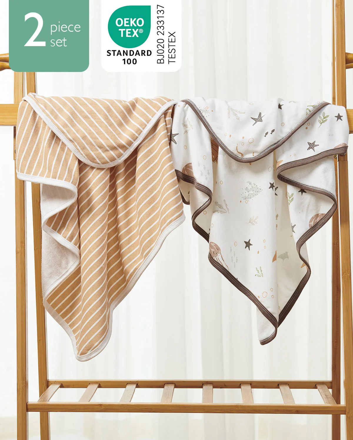 Baby Hooded Towel for Newborn Shower - 2-Pack - Image 19