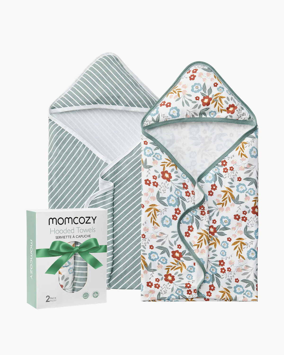 Baby Hooded Towel for Newborn Shower - 2-Pack - Image 5