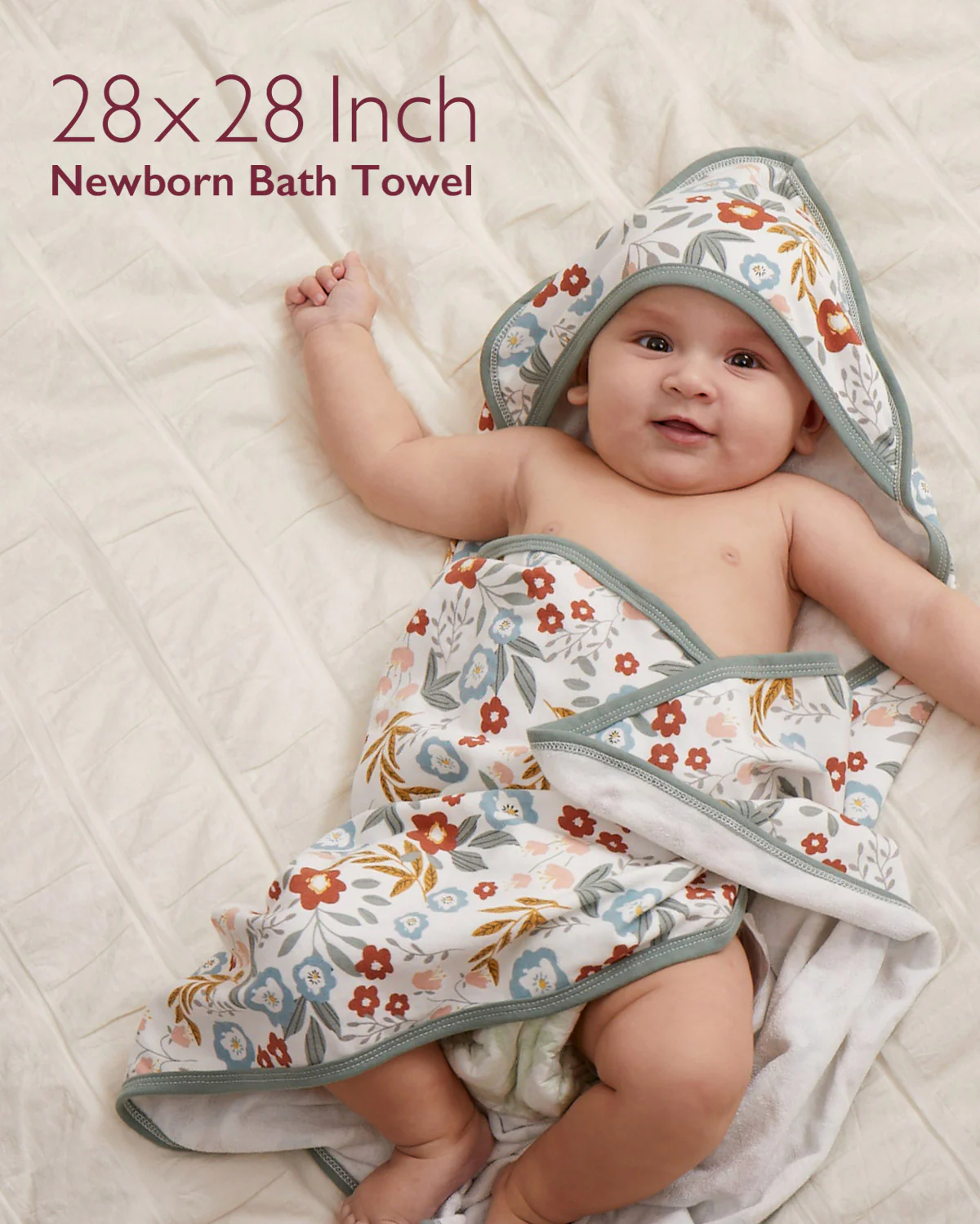 Baby Hooded Towel for Newborn Shower - 2-Pack - Image 28