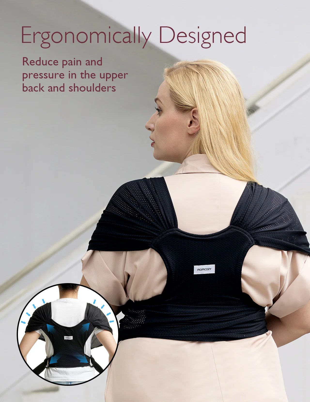 Easy to Wear Hands Free - Baby Wrap Carrier - Image 50