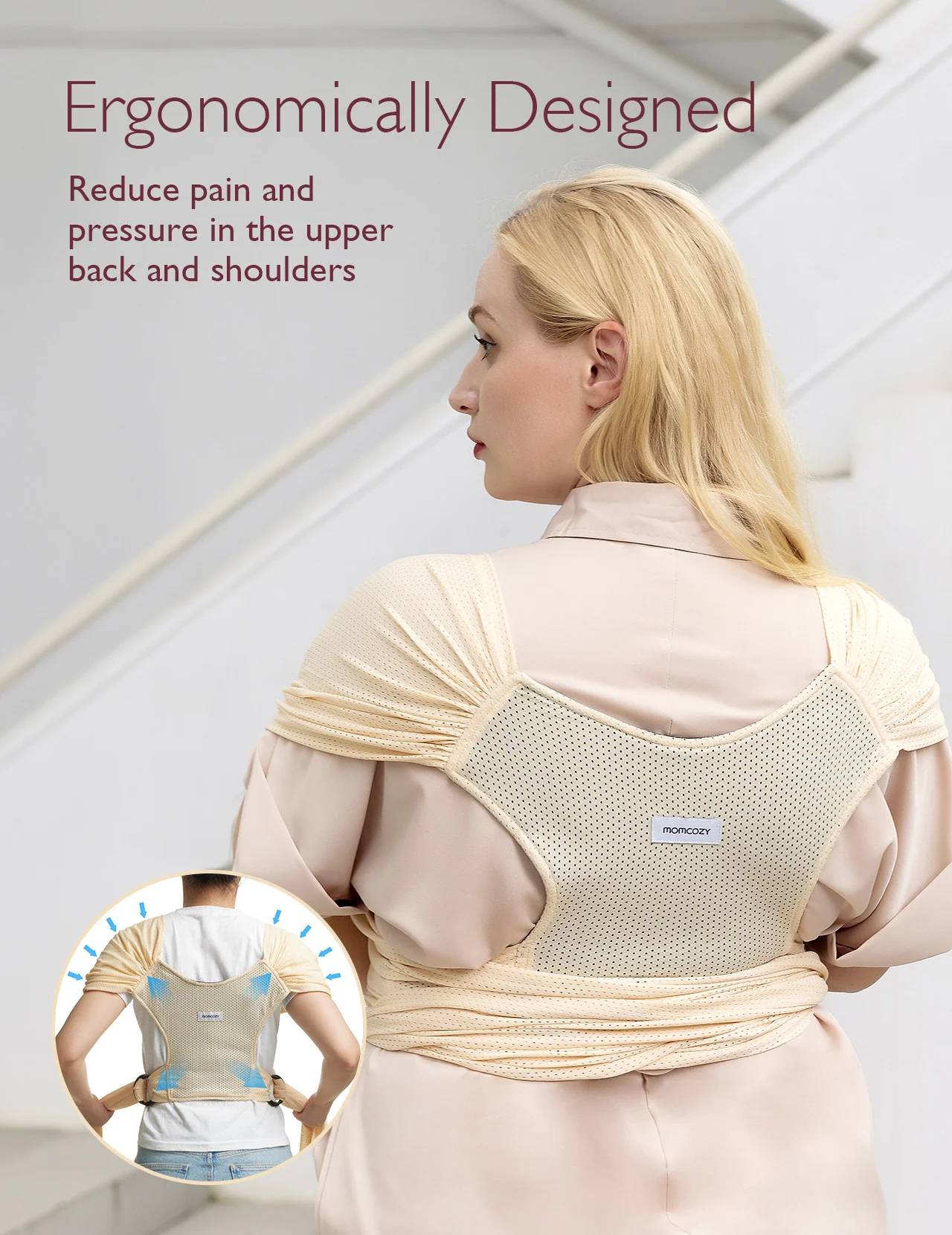 Easy to Wear Hands Free - Baby Wrap Carrier - Image 58