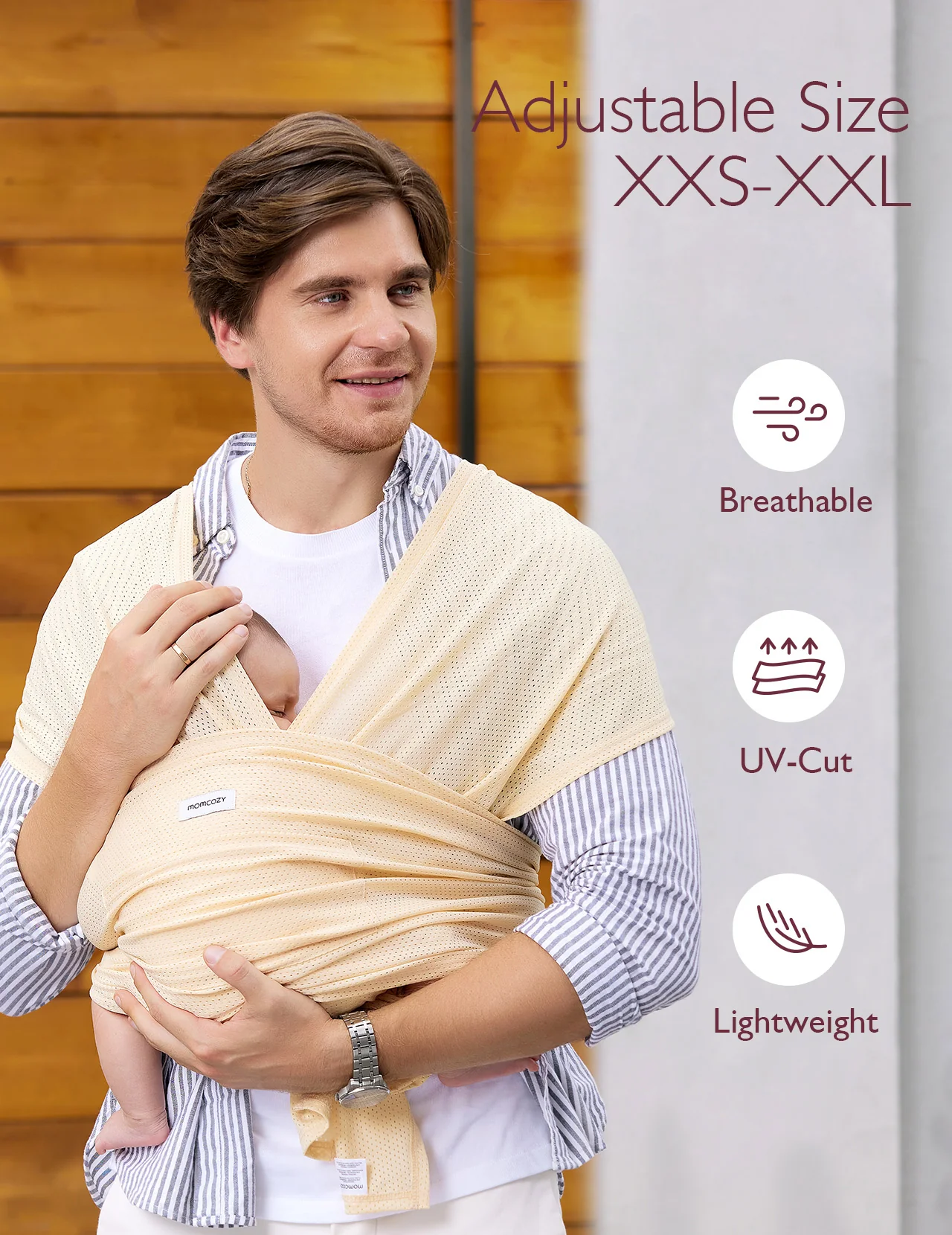 Easy to Wear Hands Free - Baby Wrap Carrier - Image 57