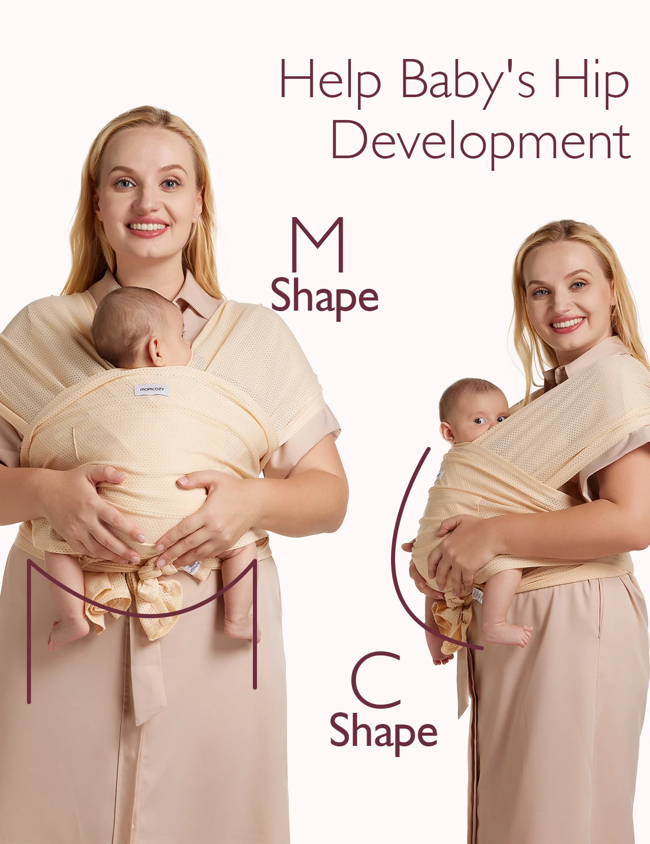 Easy to Wear Hands Free - Baby Wrap Carrier - Image 56