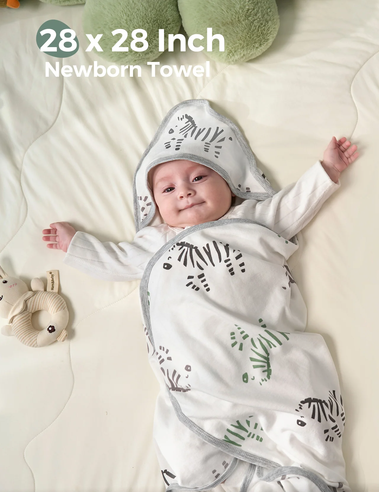 Momcozy Best Wishes Baby Hooded Towel - Bravery - Image 2