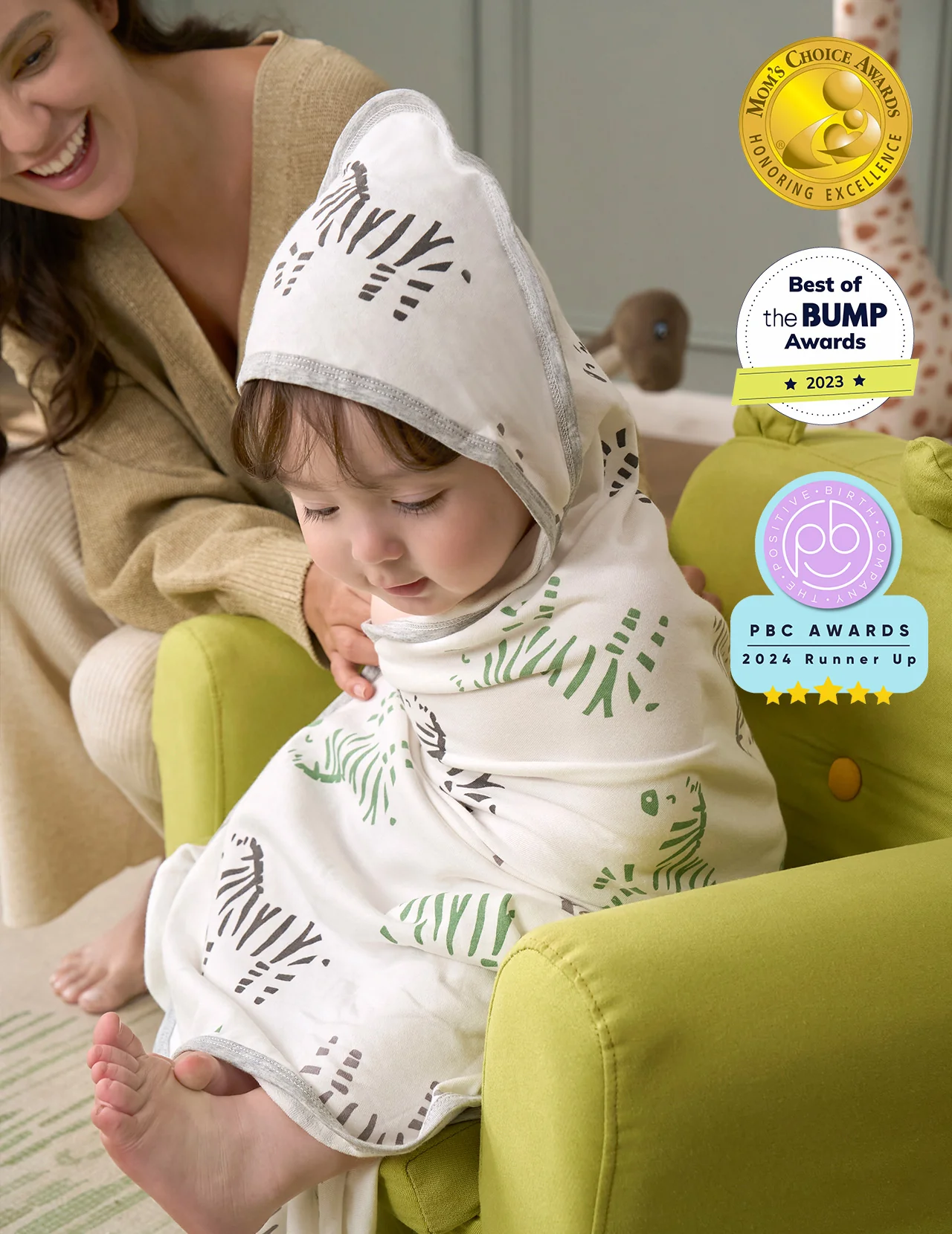 Momcozy Best Wishes Baby Hooded Towel - Bravery - Image 8