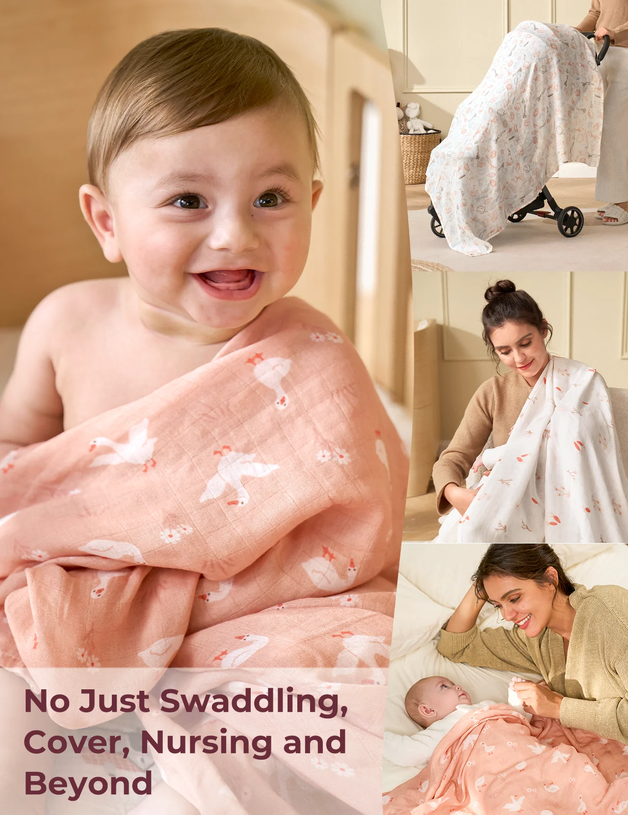 Momcozy Best Wishes Softness Swaddle Blankets - Joy - Image 6