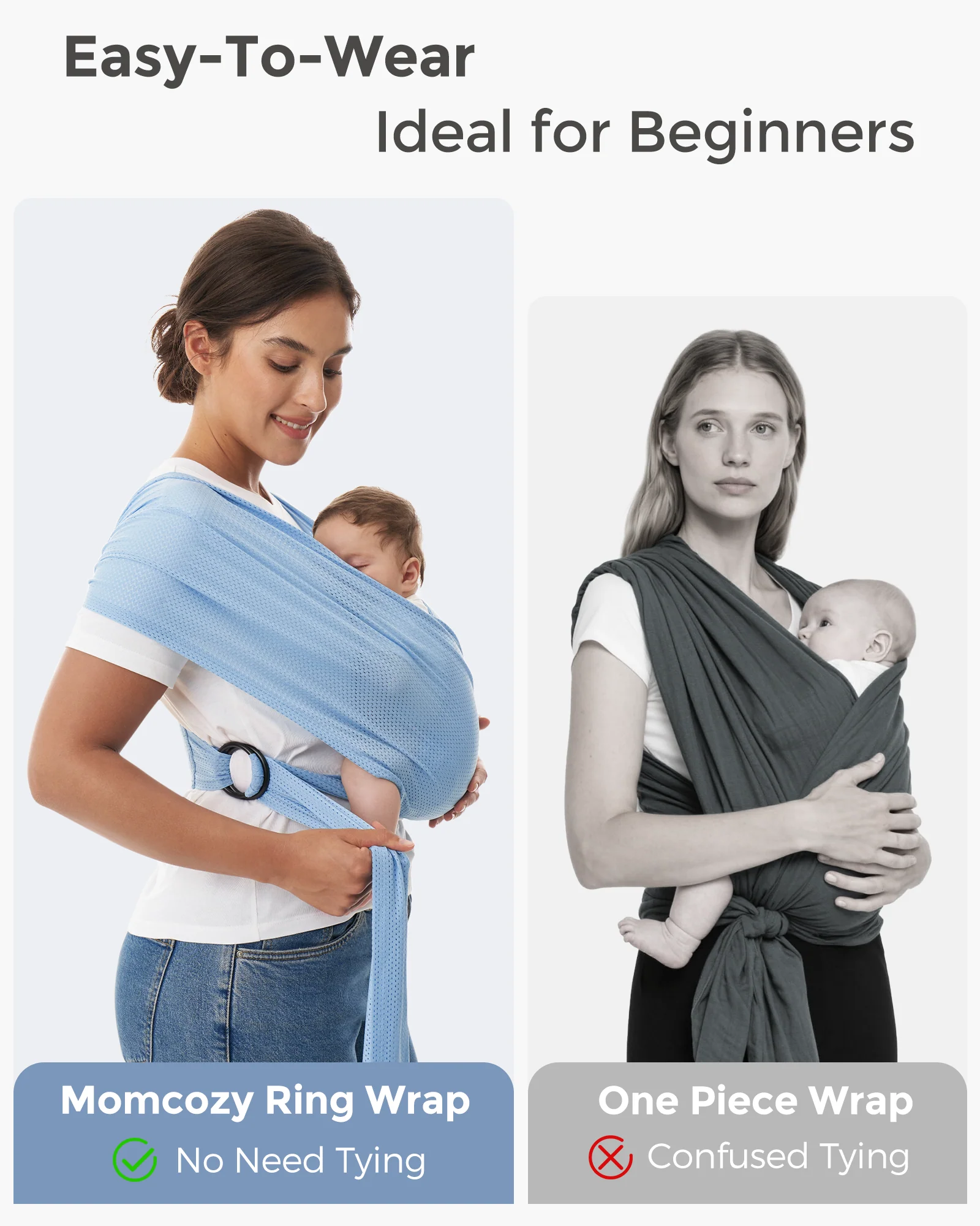 Momcozy Blue Mesh Baby Wrap - Image 7