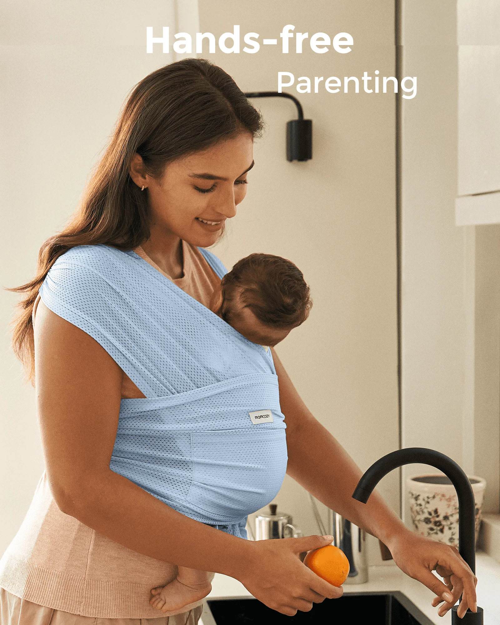 Momcozy Blue Mesh Baby Wrap - Image 8