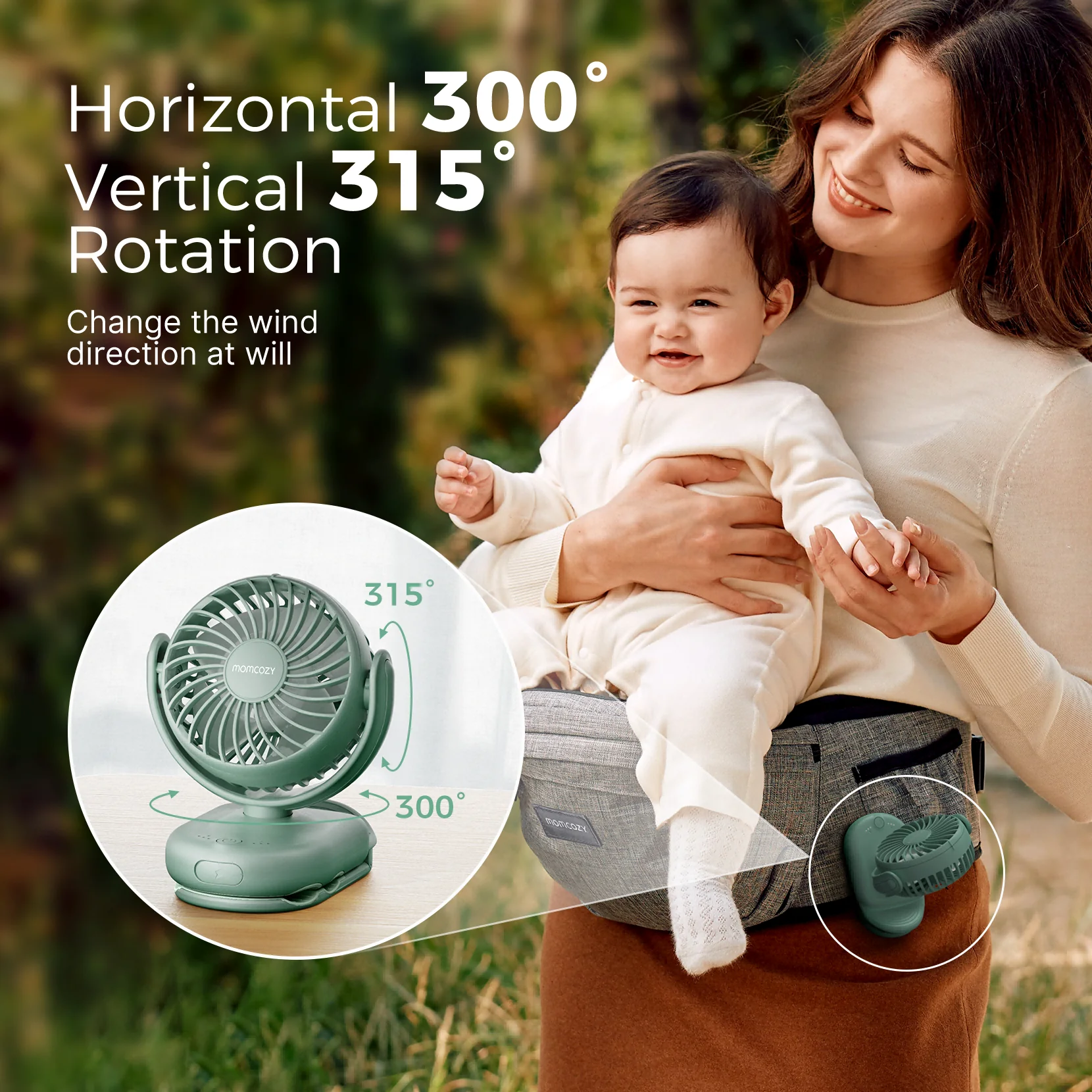 Momcozy Clip-On 4-Speed Stroller Fan - Image 32