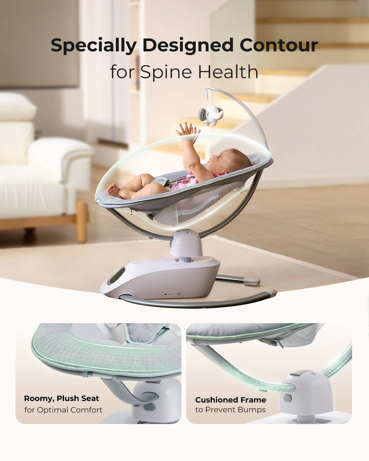 Momcozy CocoSway 3D-Motion Electric Baby Swing - Image 4