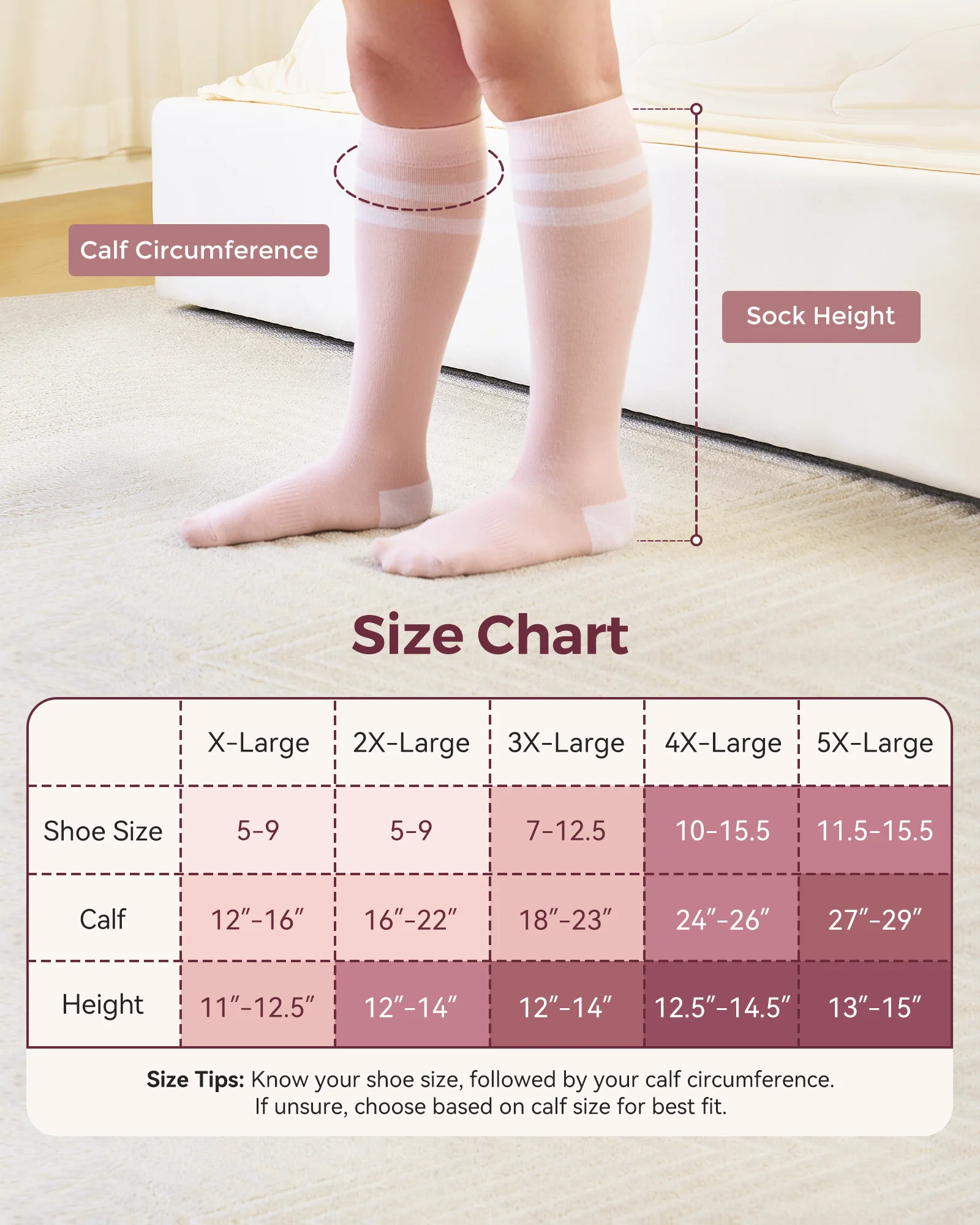Momcozy Compression Socks for Women Wide Calf - Image 17