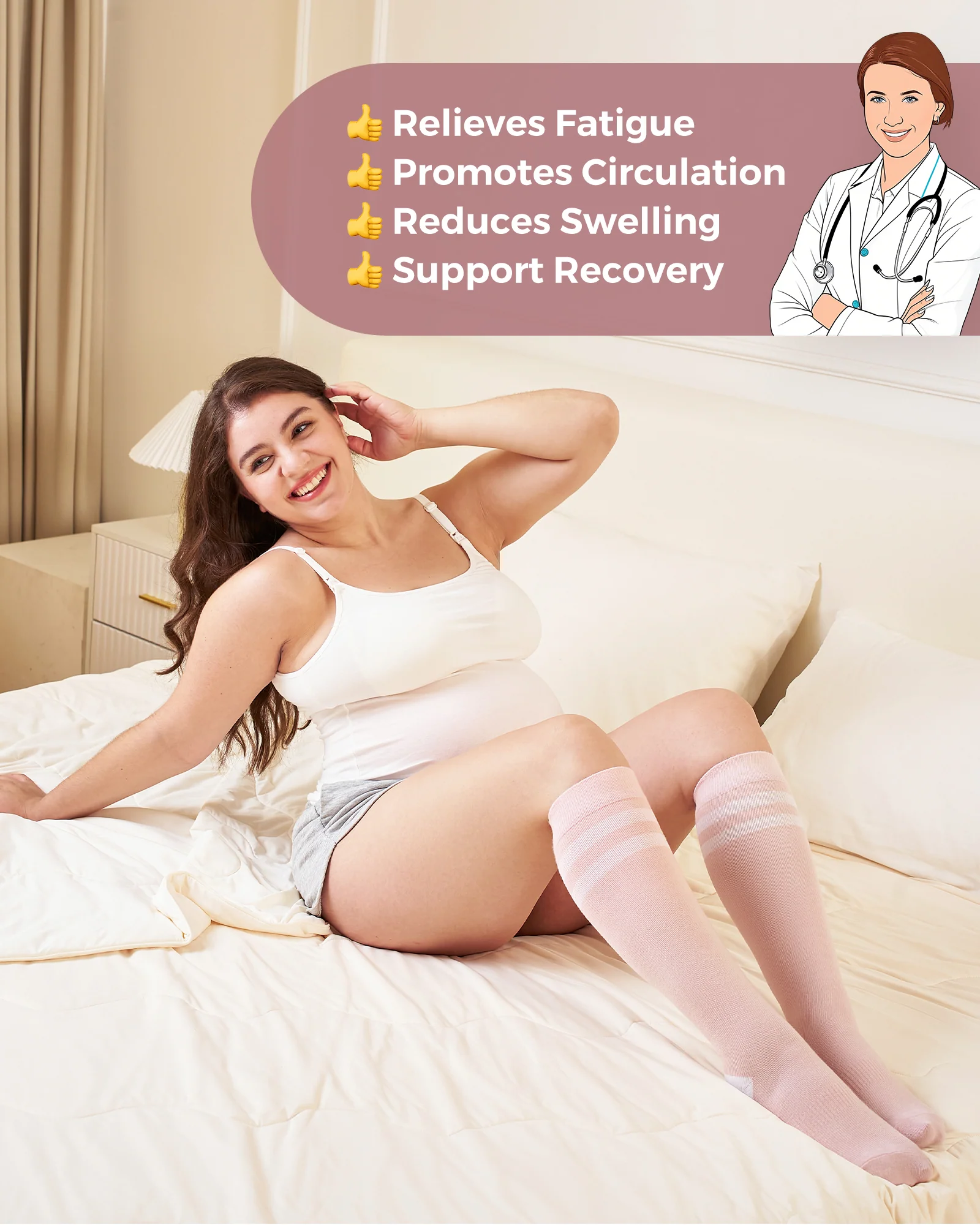 Momcozy Compression Socks for Women Wide Calf - Image 20