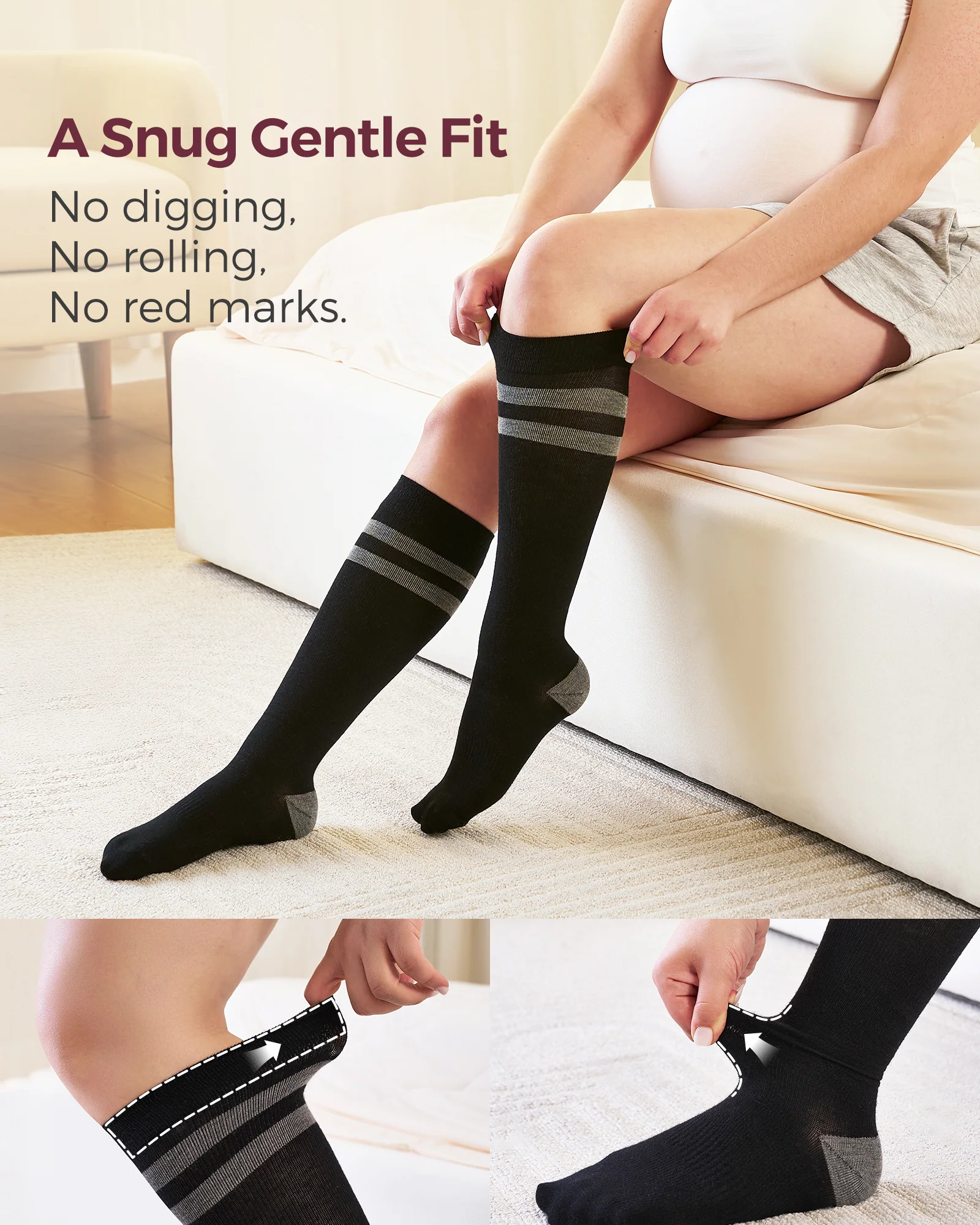 Momcozy Compression Socks for Women Wide Calf - Image 3