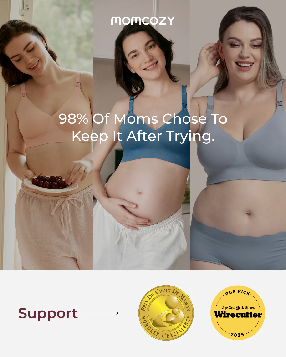 Momcozy CoolFit Nursing Bra - Ultra Stretch - Image 12
