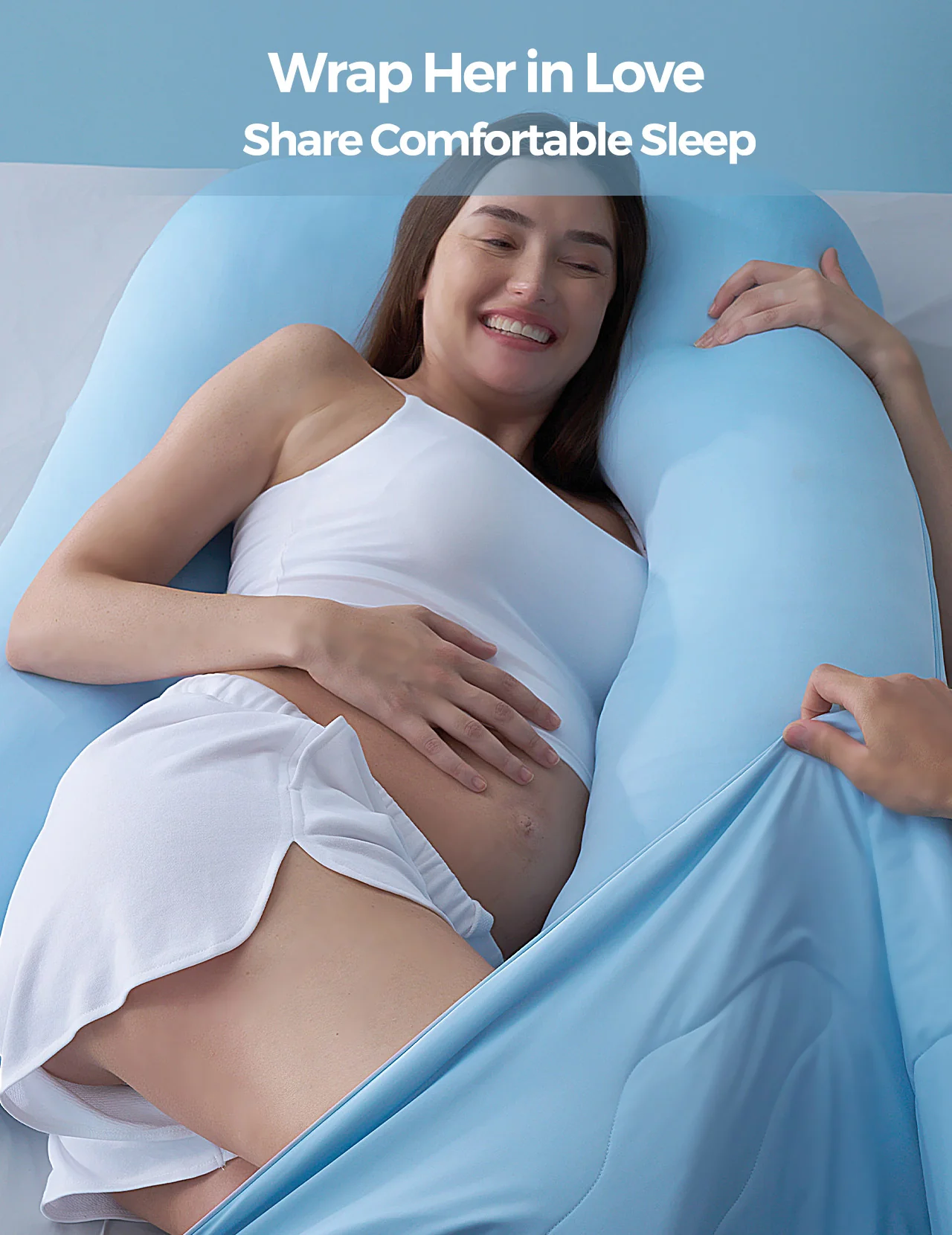Momcozy Cooling Comfort Pregnancy Pillow - Image 6
