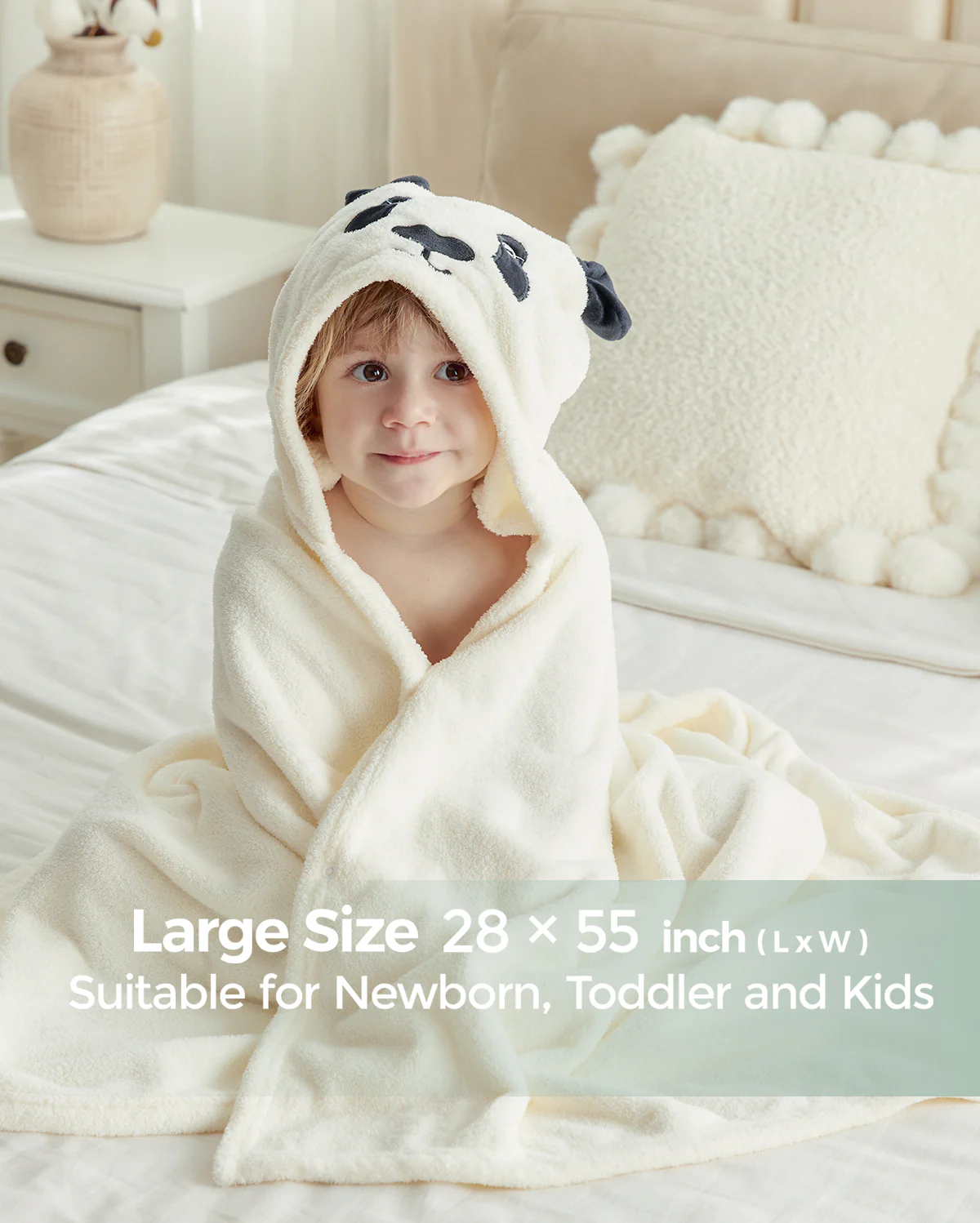 Coral Fleece Hooded Baby Bath Towel - Image 15